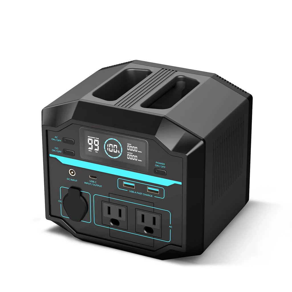 Renogy Portable Power Station 222Wh Solar Generator 2 120V/200W  Outlets, 60W -C  Output, Lightweight Lithium Backup Battery Pass-Through Charging for Outdoor Camping Home Emergency
