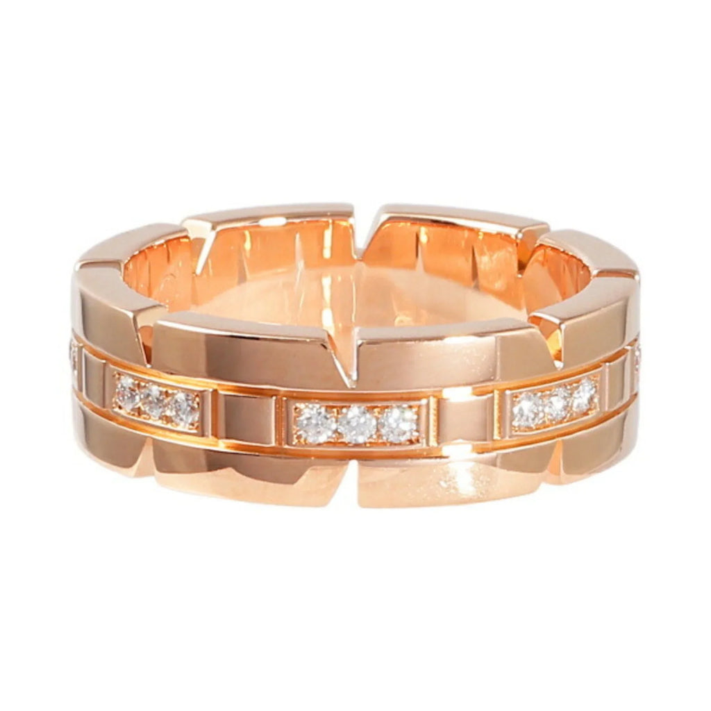 Pre-Owned Cartier Tank Française K18PG pink gold ring (Good)