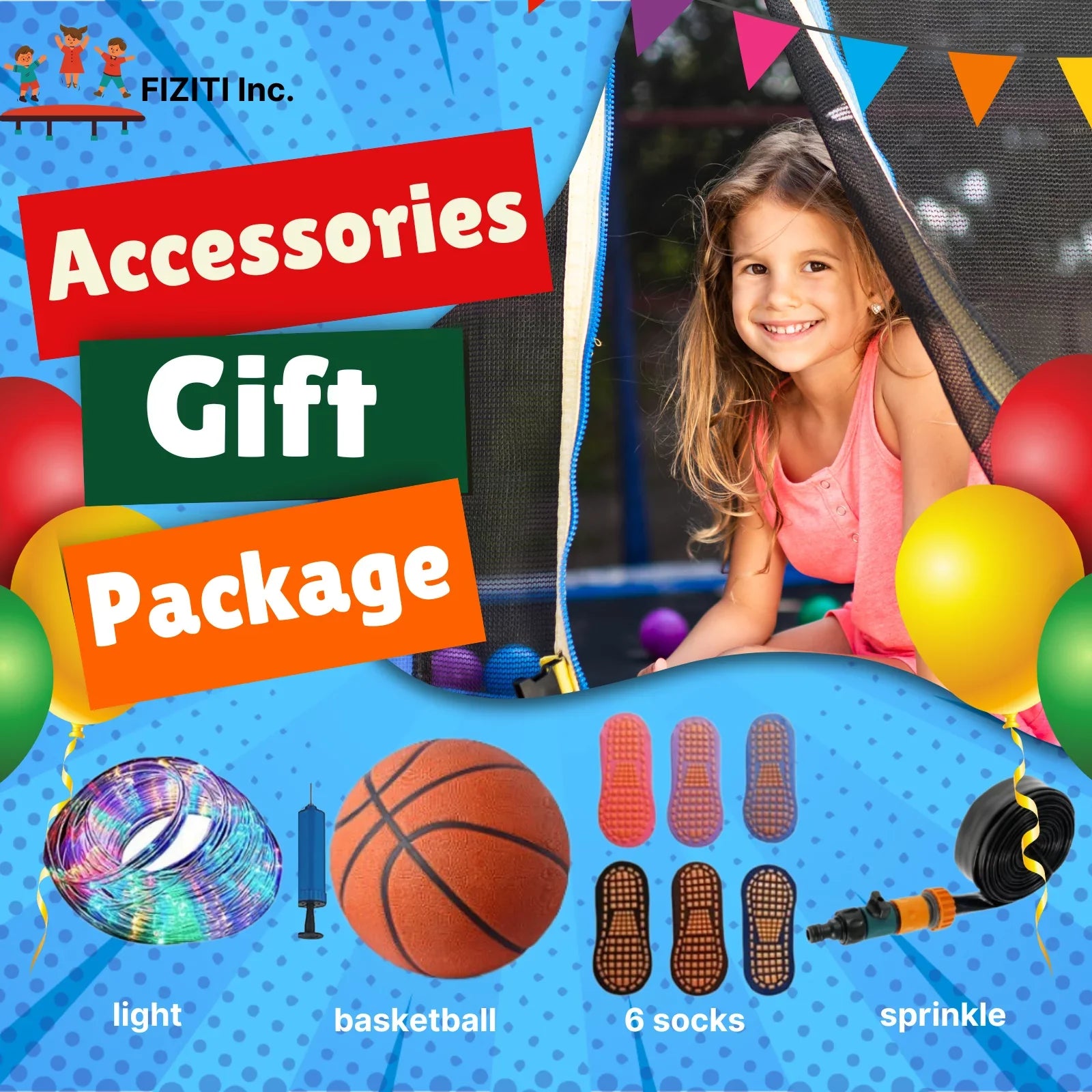 12FT 990LBS Trampoline with Basketball Hoop for Kids,Pumpkin Outdoor Trampoline with Enclosure Net,Sprinkler,Light,Socks,Ladder, Recreational Backyard Trampoline Capacity for 4-6 Kids
