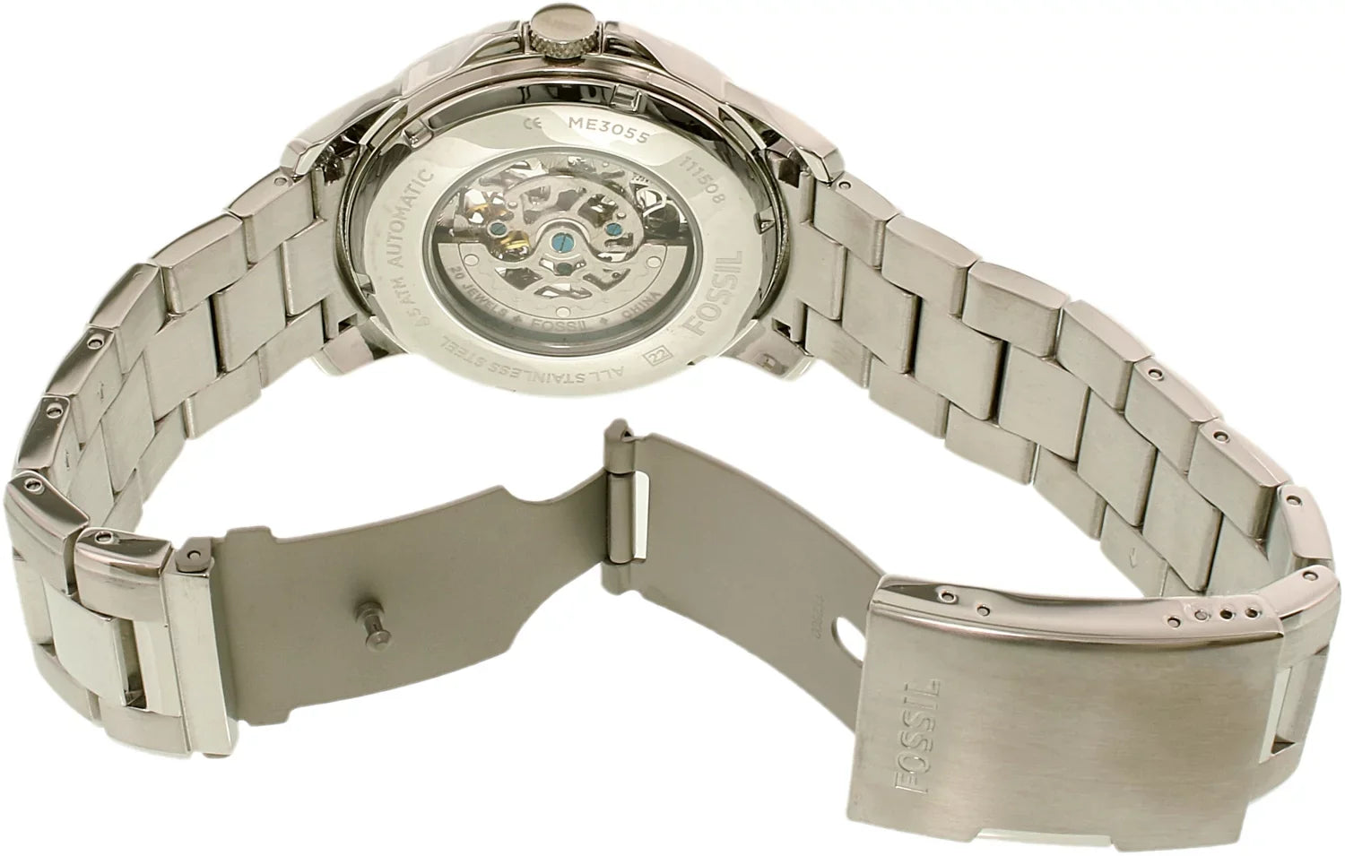 Fossil Men's Grant Watch Automatic Mineral Crystal ME3055