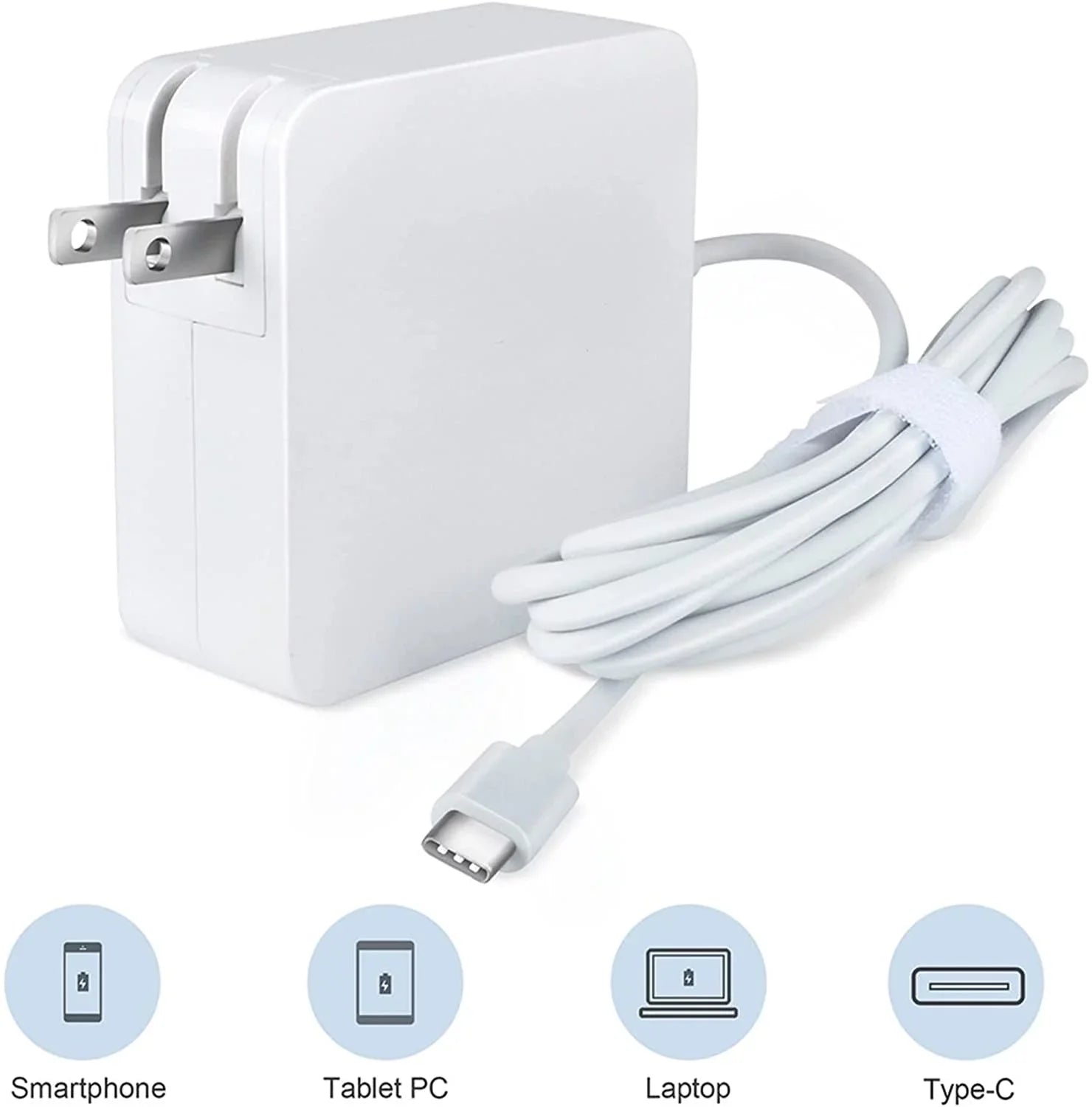 K- White 65W  Adapter Charger Replacement for ThinkPad T580 P51s P52s Power Supply Cord Mains