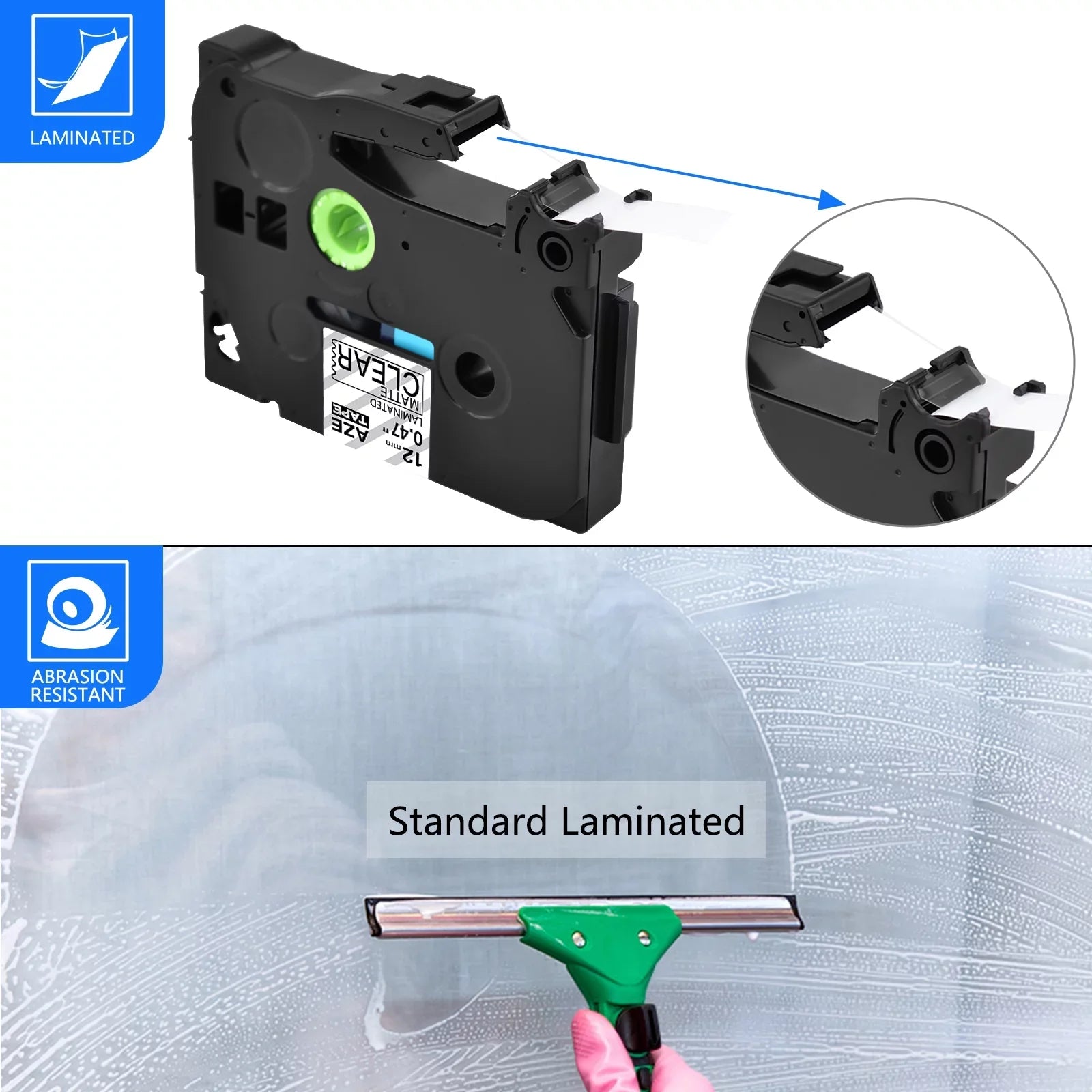 40PK Compatible for Brother P-touch Black on Matte Clear 12mm 0.47" TZe-M31 -M31 TZM31 TZeM31 Laminated Label Tape