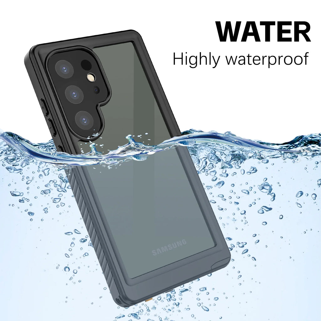 Cowithday Waterproof Case for Samsung Galaxy S24 Ultra 5G Phone 2024, with Screen Protector 360° Full Body Heavy Duty Military Protection Shockproof IP68 Underwater Cover for Galaxy S24 Ultra, Black