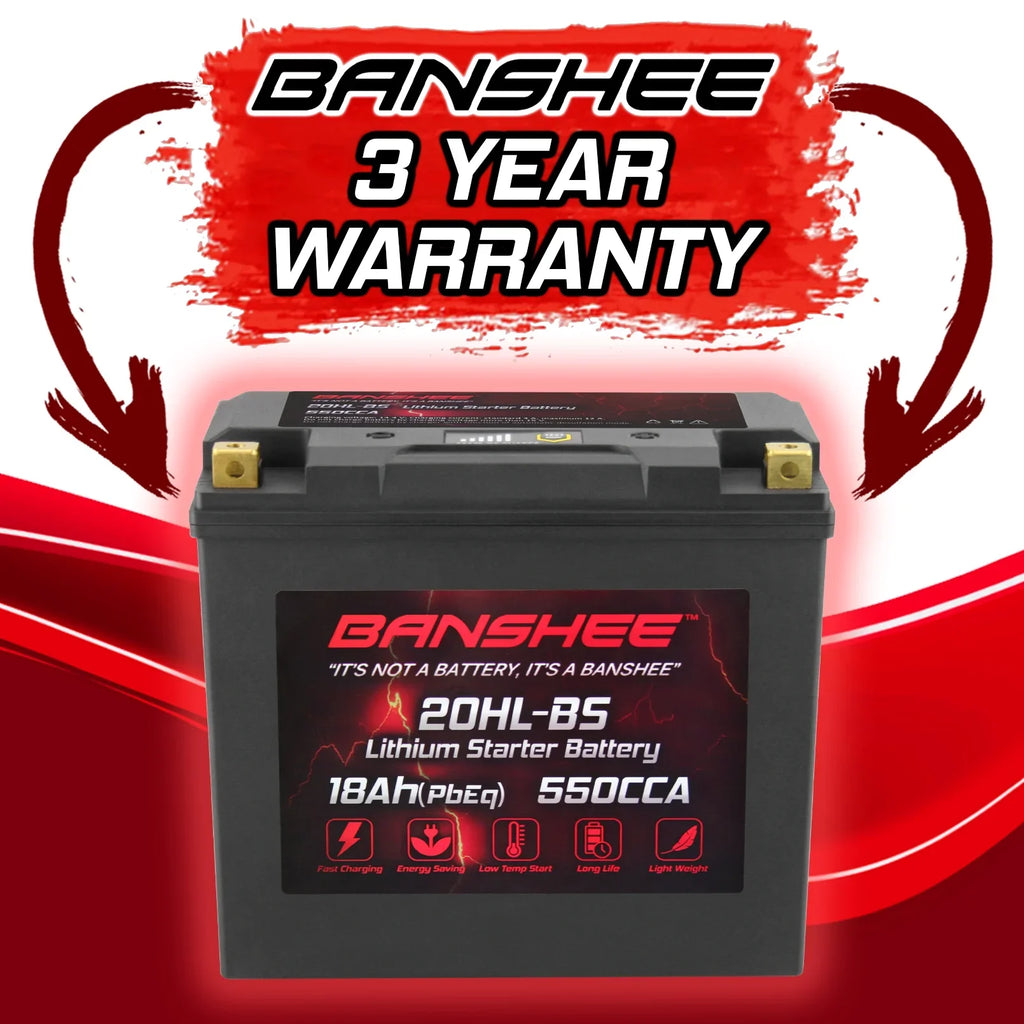 Banshee 20L- LiFePO4 Motorsports Battery Compatible with Yamaha FC1800B WaveRunner  Limited  2017 to 2020