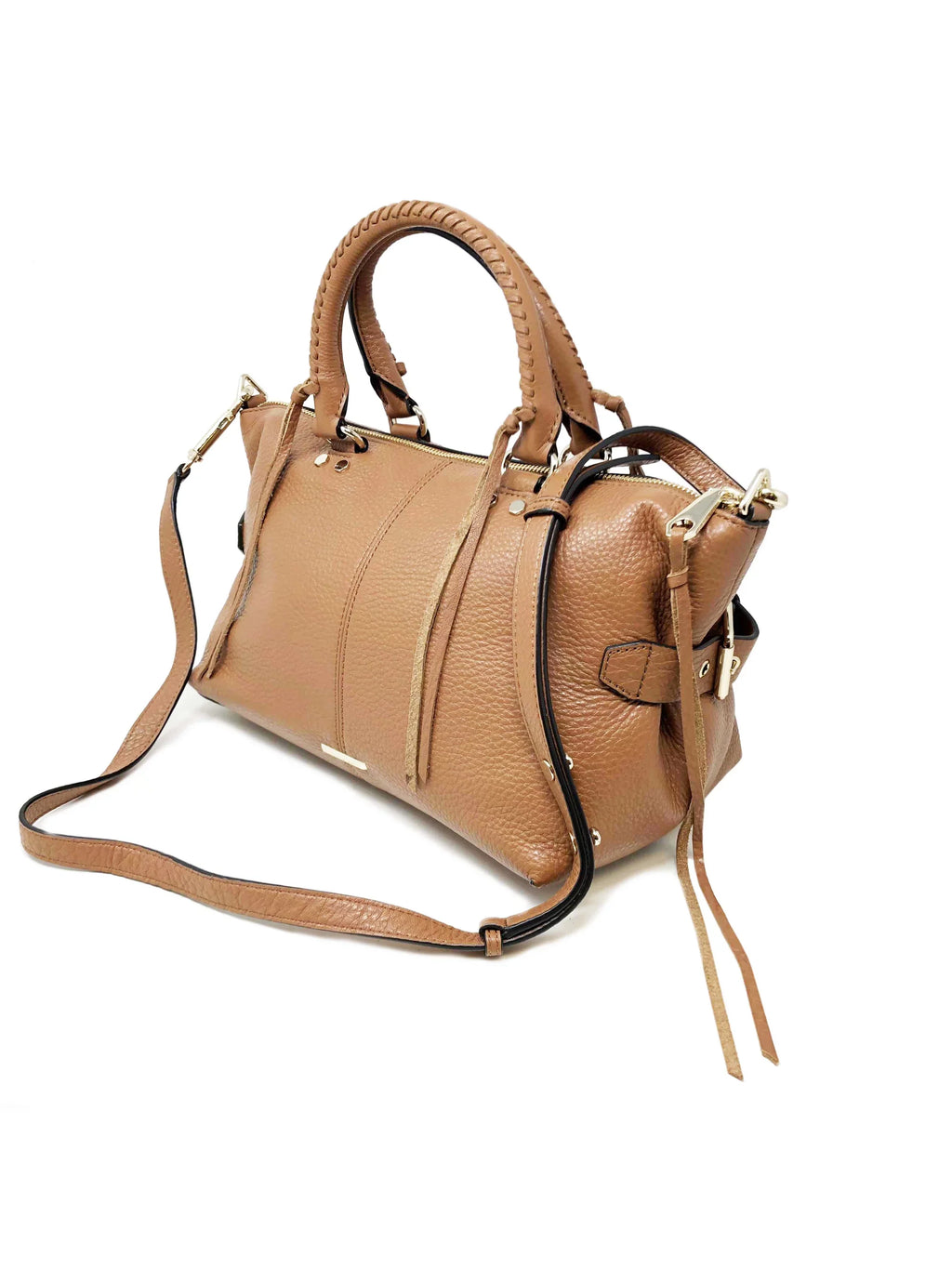 Rebecca Minkoff Moto Almond Brown Leather Satchel Ladies Tote Purse HF16LMOS26