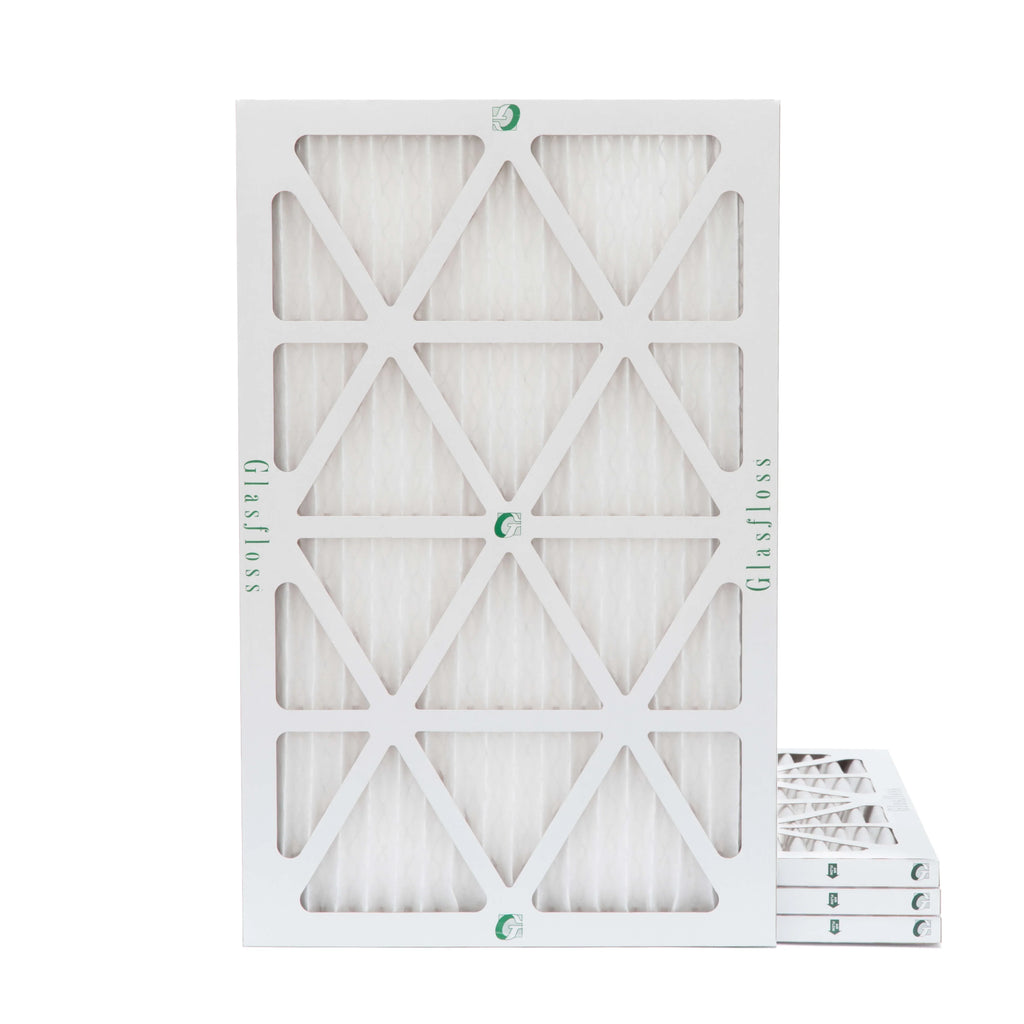Glasfloss  14x25x1  10 Pleated  Furnace Air Filters. Box of 4. Exact Size: 13-1/2 x 24-1/2 x 7/8
