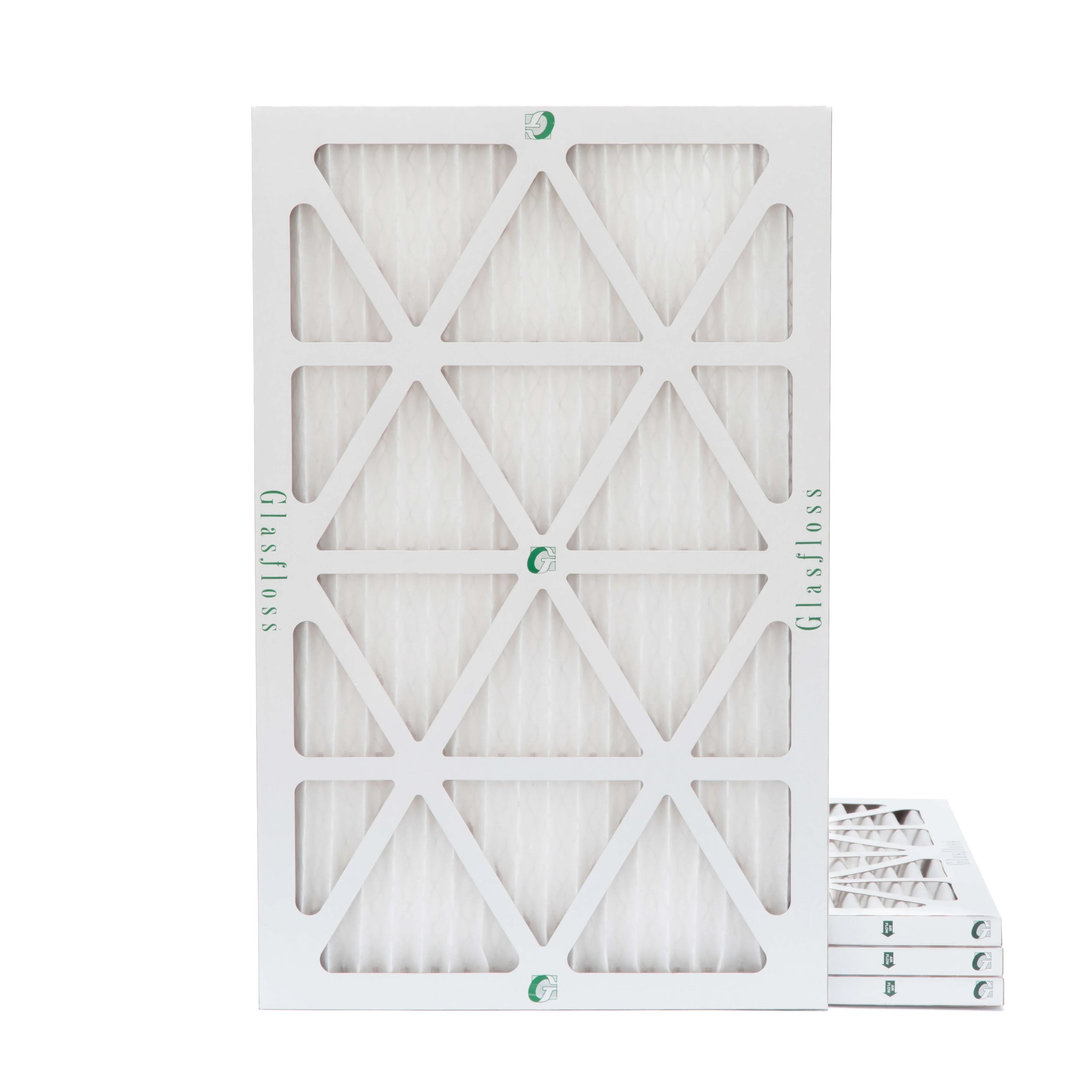 Glasfloss  14x25x1  10 Pleated  Furnace Air Filters. Box of 4. Exact Size: 13-1/2 x 24-1/2 x 7/8