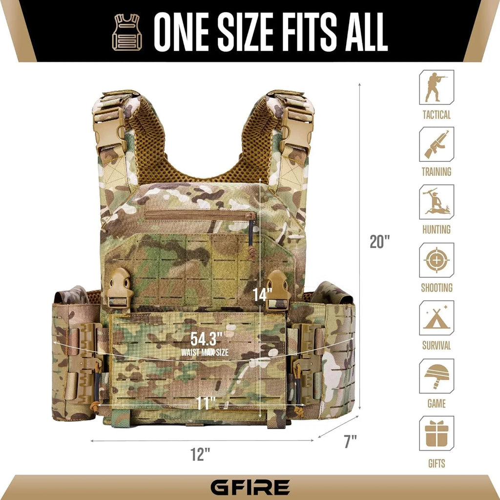 Quick Release Lightweight Vest Adjustable Breathable Weighted Vest for Hunting/Training/Game
