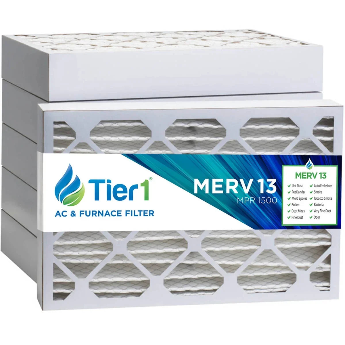 Tier1 16x25x4 Merv 13 Ultimate Air Filter / Furnace Filter 6 Pack (Actual Size: 15 1/2 x 24 1/2 x 3 3/4)