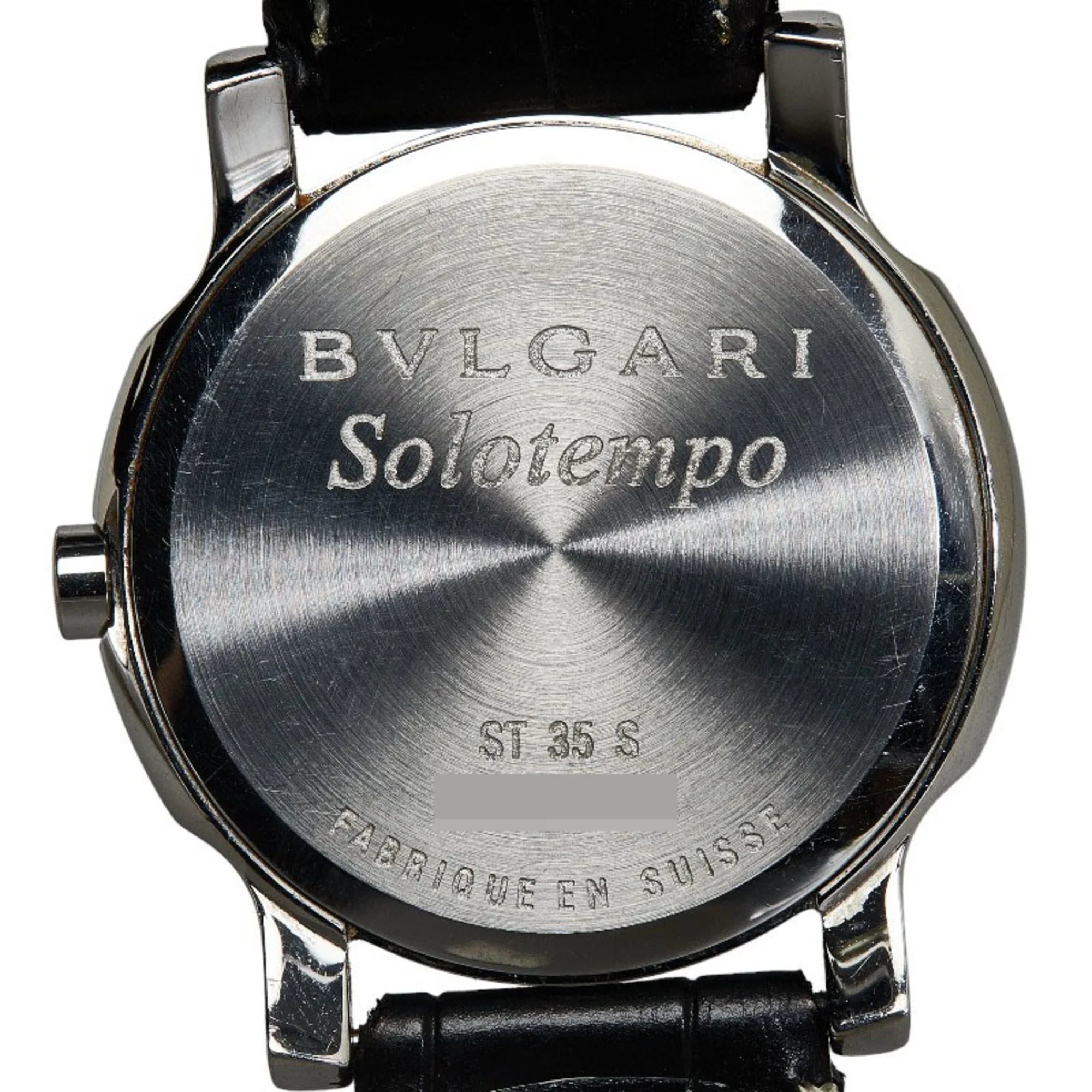 Pre-Owned  Solotempo Leather (non-original) Watch ST35S Quartz Black Dial Stainless Steel Women's (Good)