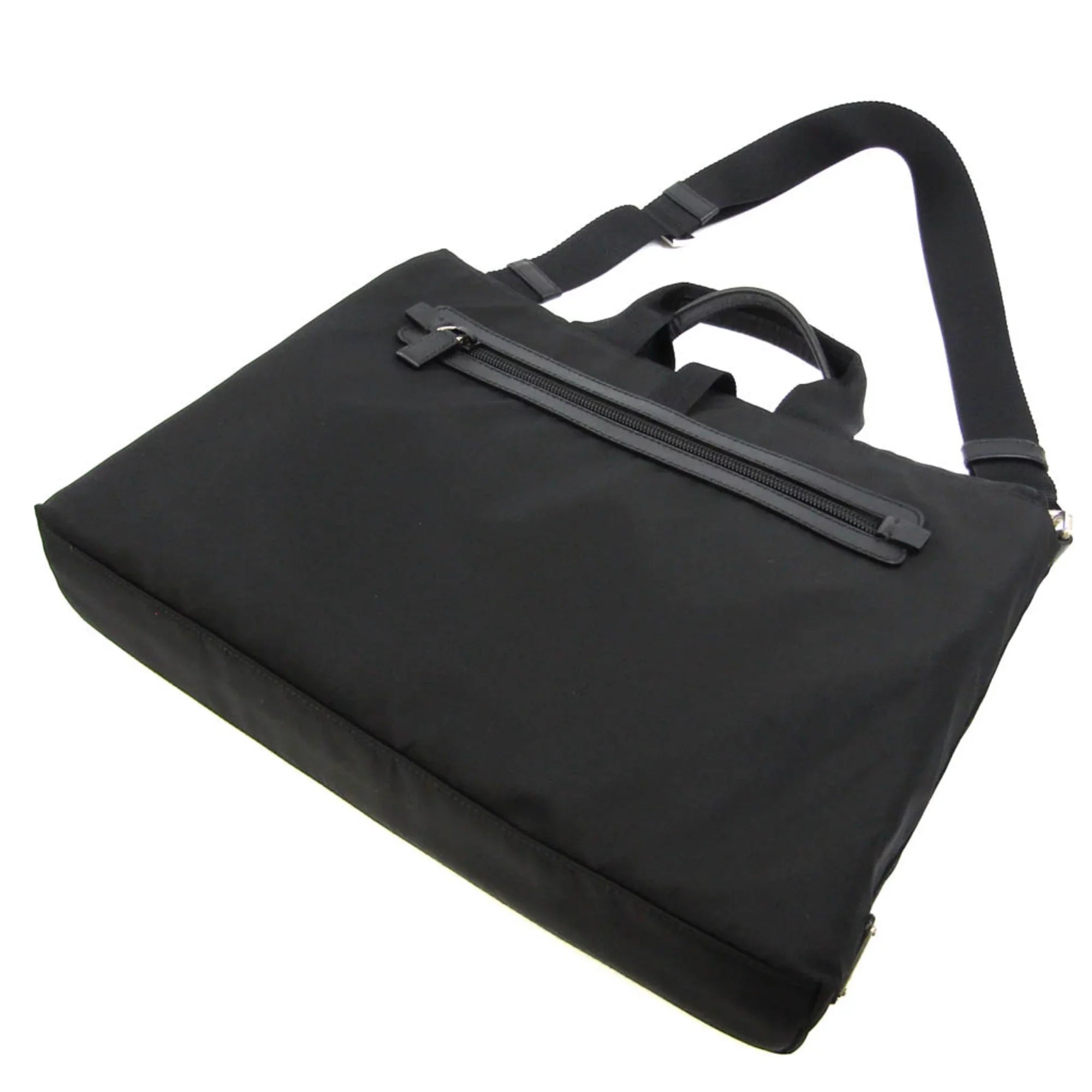 Pre-Owned Prada Women,Men Leather,Nylon Shoulder Bag Black (Good)
