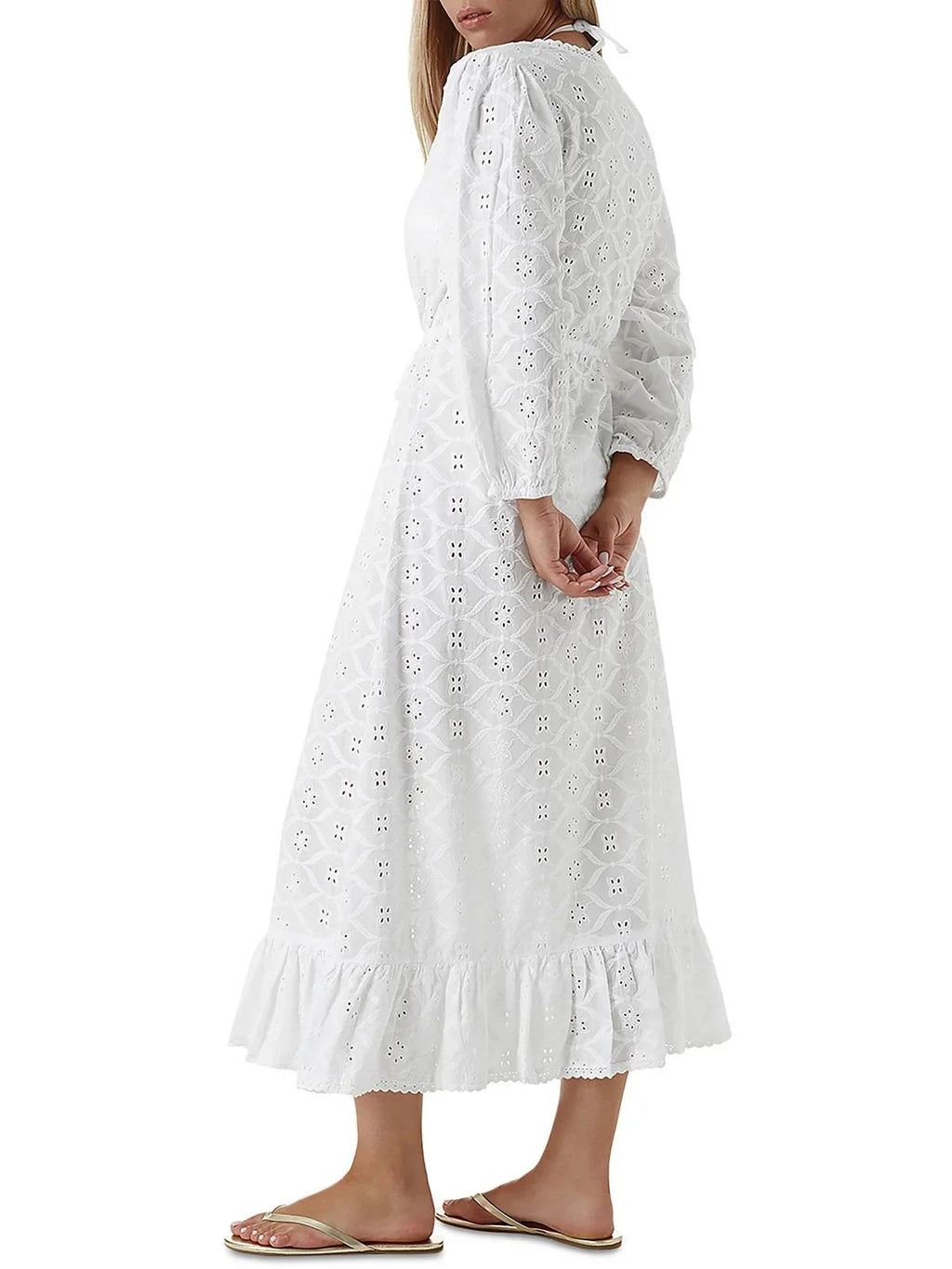 Melissa Odabash Womens Embroidered Long Cover-Up