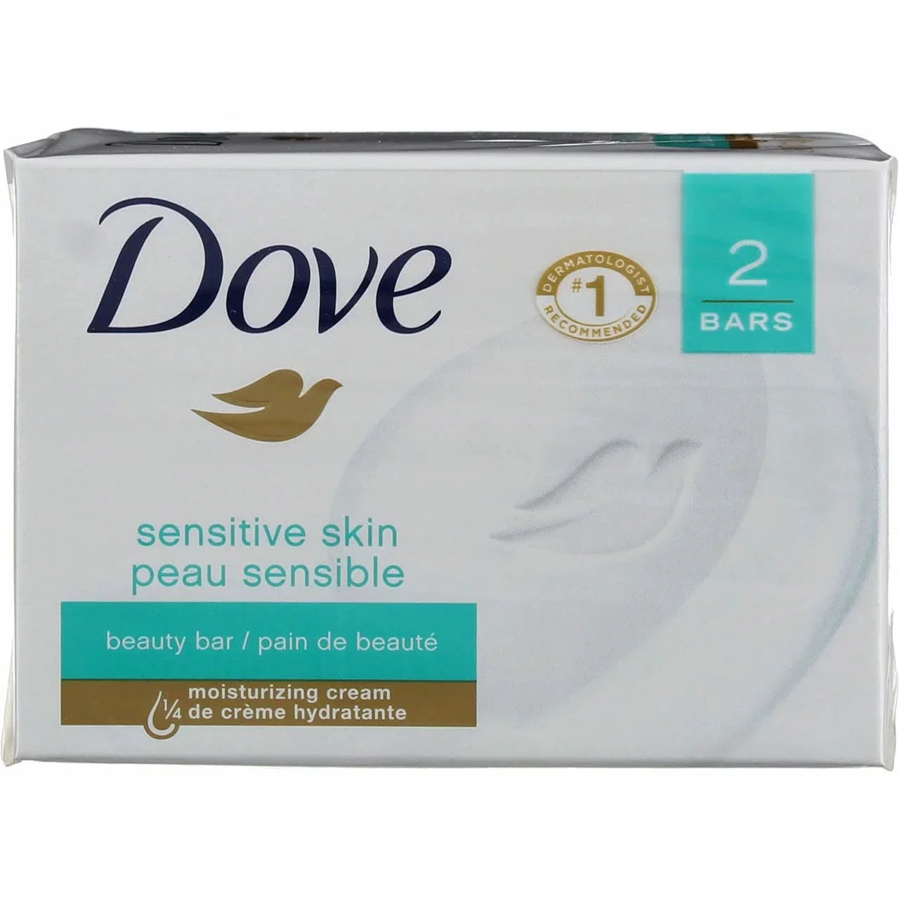 Dove Sensitive Skin Unscented Hypo-Allergenic Beauty Bar 4 Oz, 2 Ea (Pack Of 3)