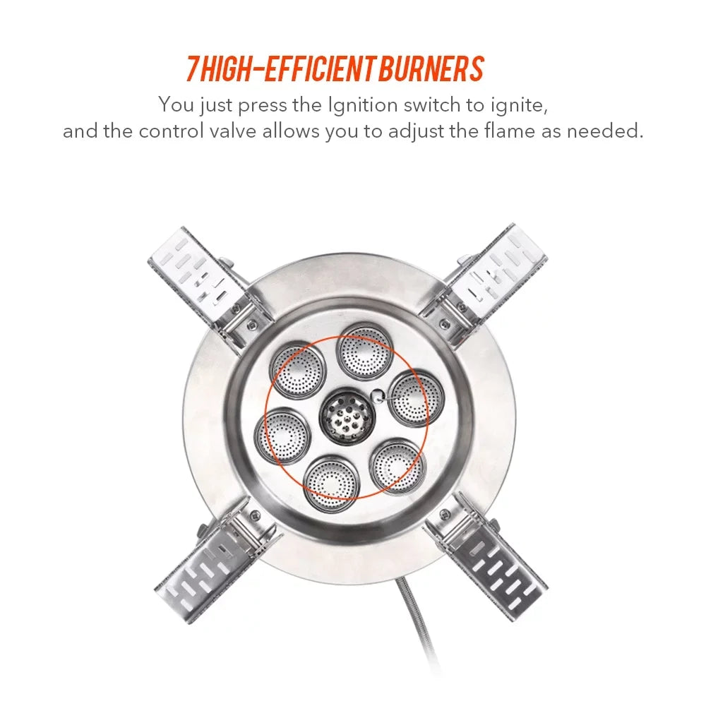 18000W High-power Camping Stove, Foldable Backpacking Stove for Hiking