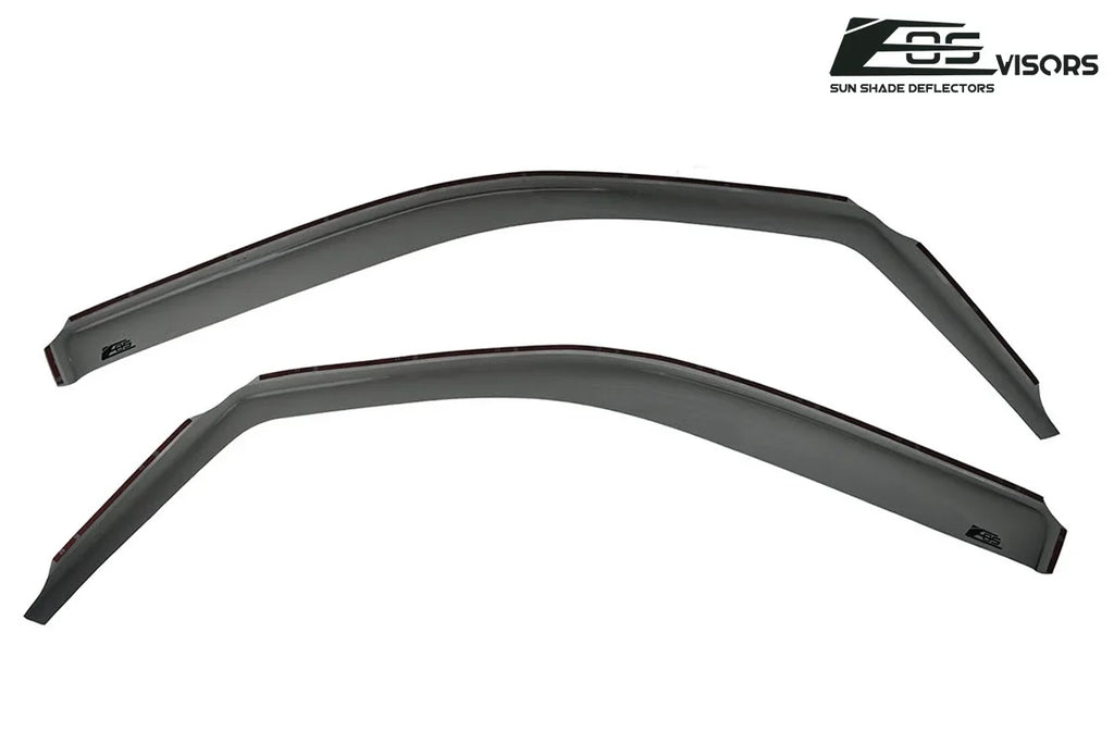 Extreme Online Store for 2009-2014 Ford F-150 Crew Cab |  Visors in-Channel Style Smoke Tinted Side Vents Window Deflectors Rain Guards