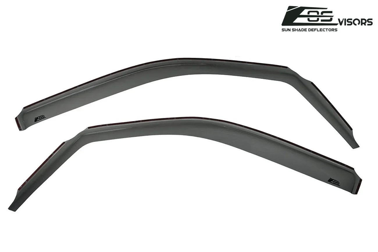 Extreme Online Store for 2009-2014 Ford F-150 Crew Cab |  Visors in-Channel Style Smoke Tinted Side Vents Window Deflectors Rain Guards