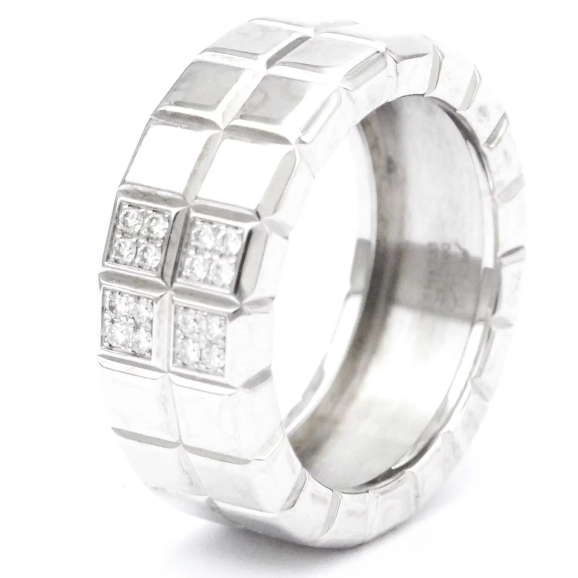 Pre-Owned Chopard Ice Cube 82/3790 White Gold (18K) Fashion Diamond Band Ring (Good)