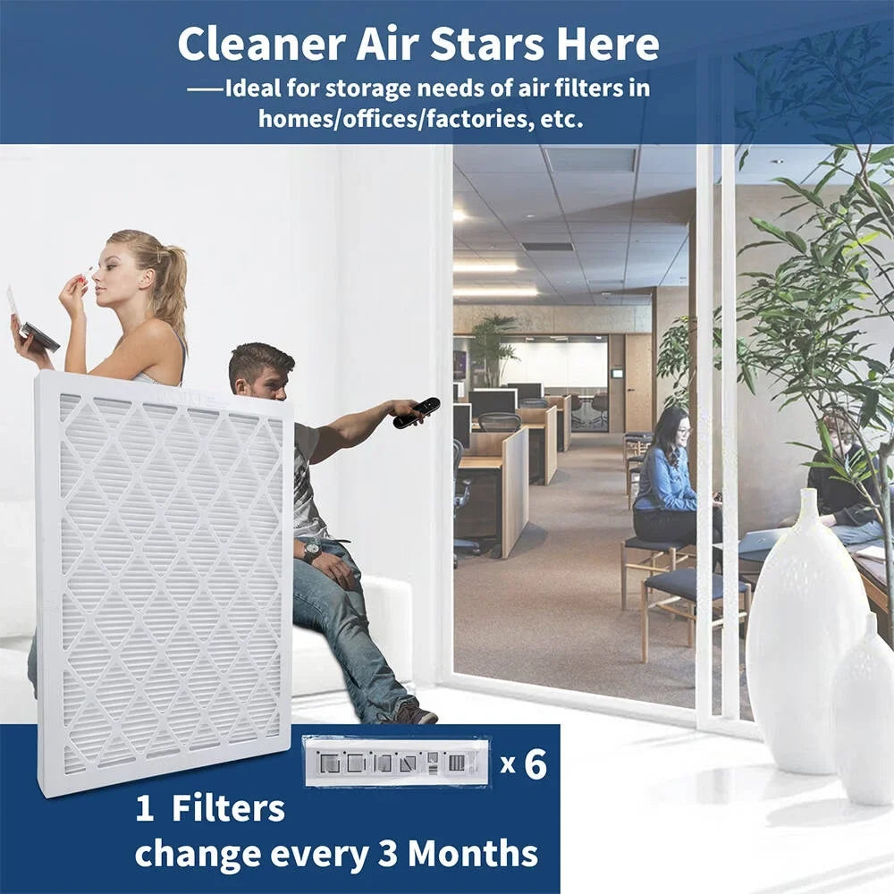 Air Filter 16x25x1, 6-Pack MERV13  1800   Furnace Reusable Air Filters
