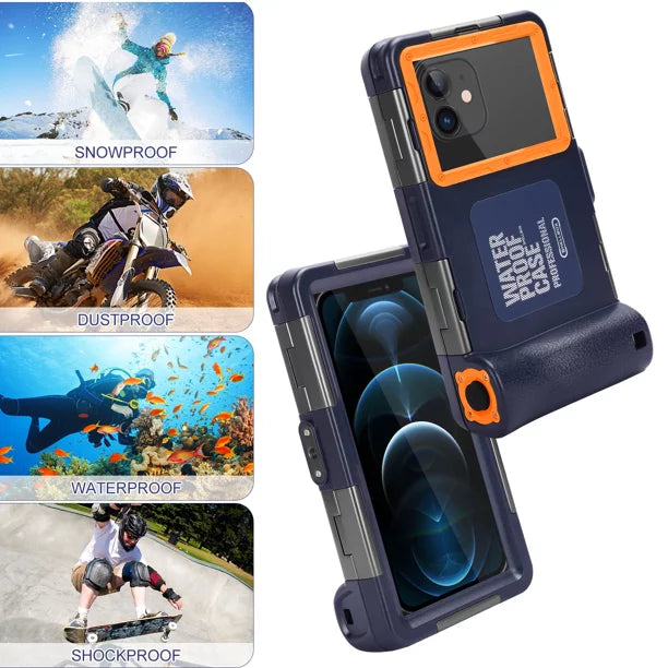 UrbanX Professional [15m/50ft] Swimming Diving Surfing Snorkeling Photo Video Waterproof Protective Case Underwater Housing for Panasonic Eluga I2 (2016) And all Phones Up to 6.9 Inch  with Lanyard