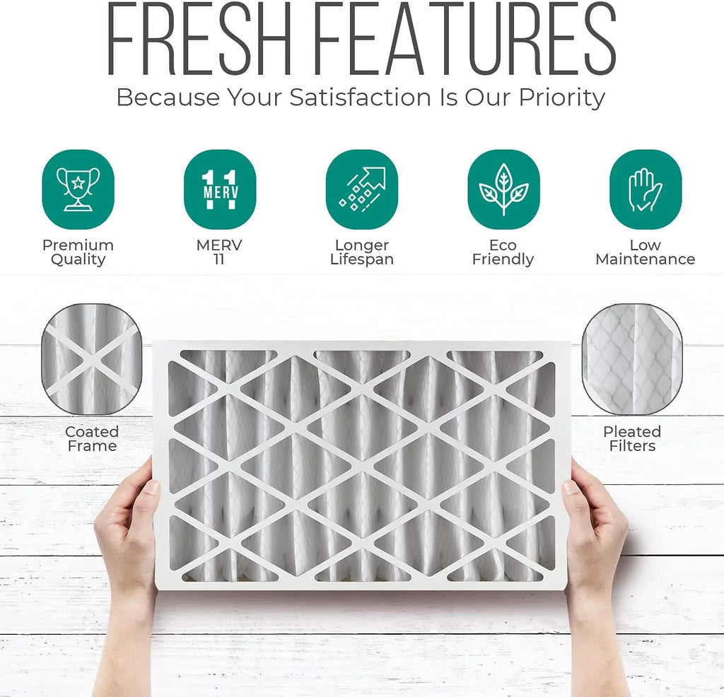 Honeywell FC100A1029 Furnace Filters, 16 x 25 x 4 Air Filter Replacement Merv 11 Filter Media with Homequip Disposal Bag (2 Pack)