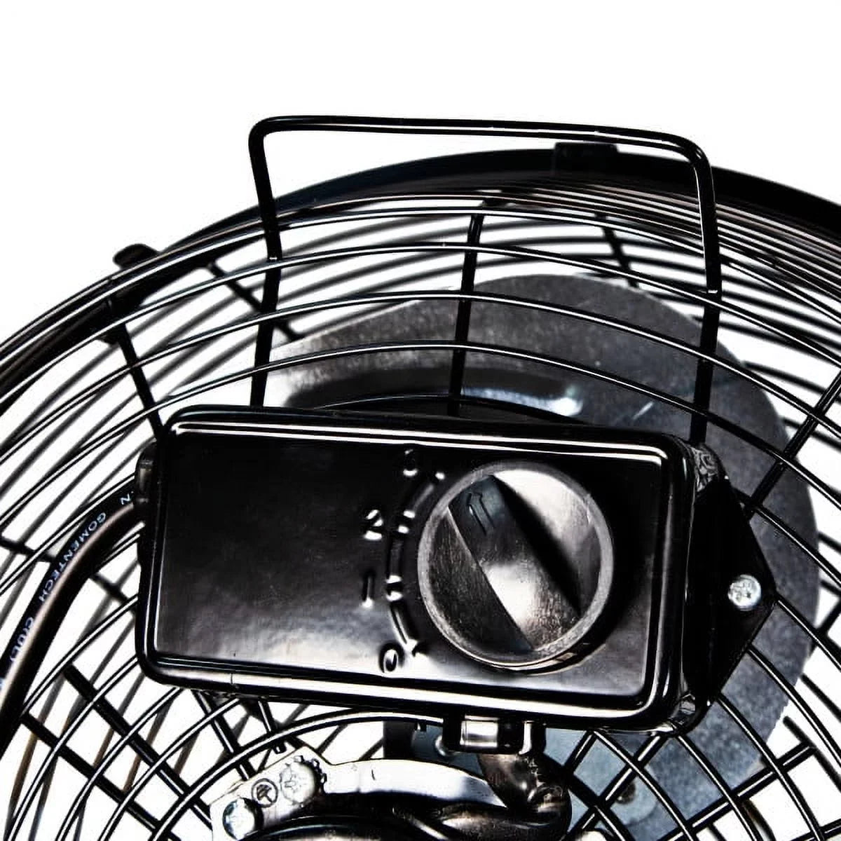 Comfort Zone 12” 3-Speed Cradle/Floor Fan with 180-Degree Adjustable Tilt, All-Metal Construction, Rubber Feet, and Carry Handle, Black