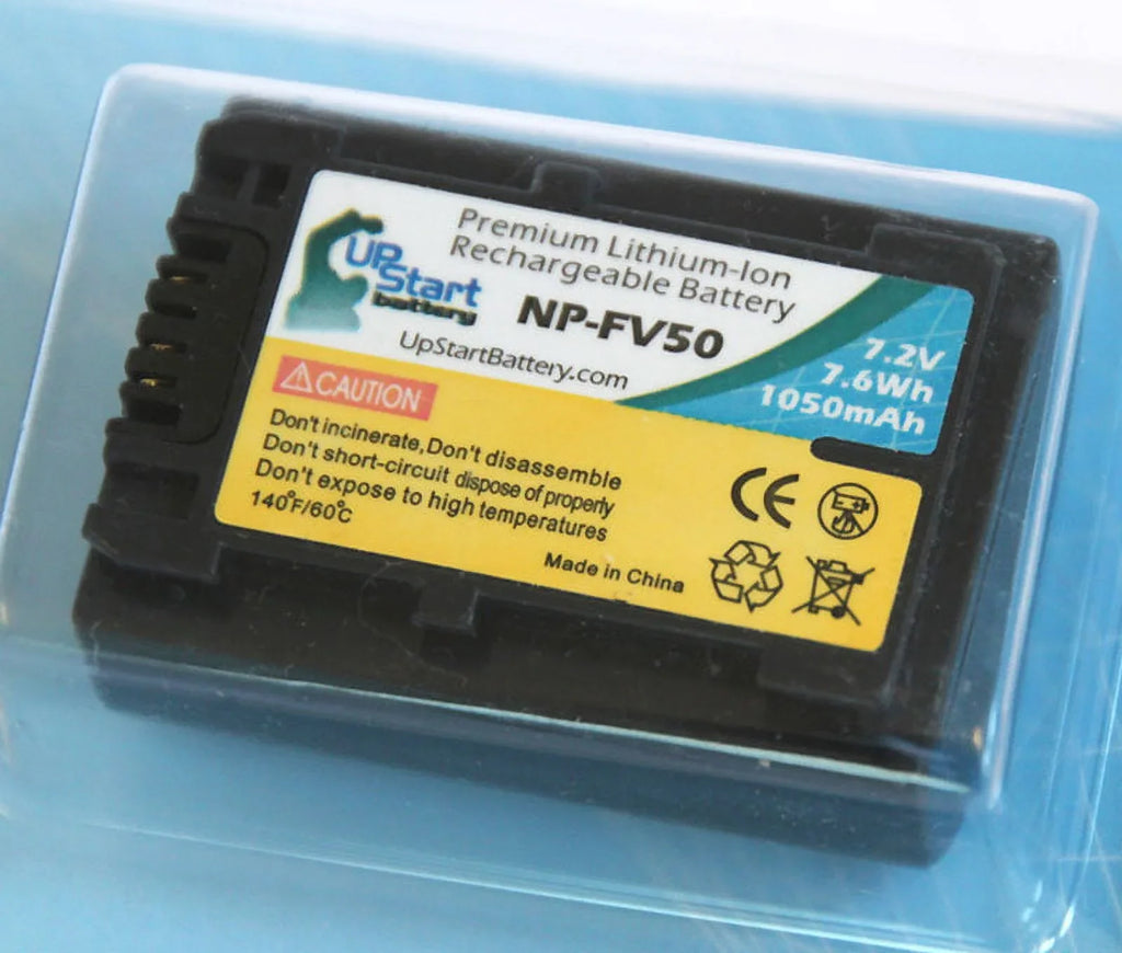 2x Pack - UpStart Battery Sony -SX63 Battery - High Capacity Replacement Sony -FV50 Digital Camera Battery (1050mAh, 7.2V, Lithium-Ion)