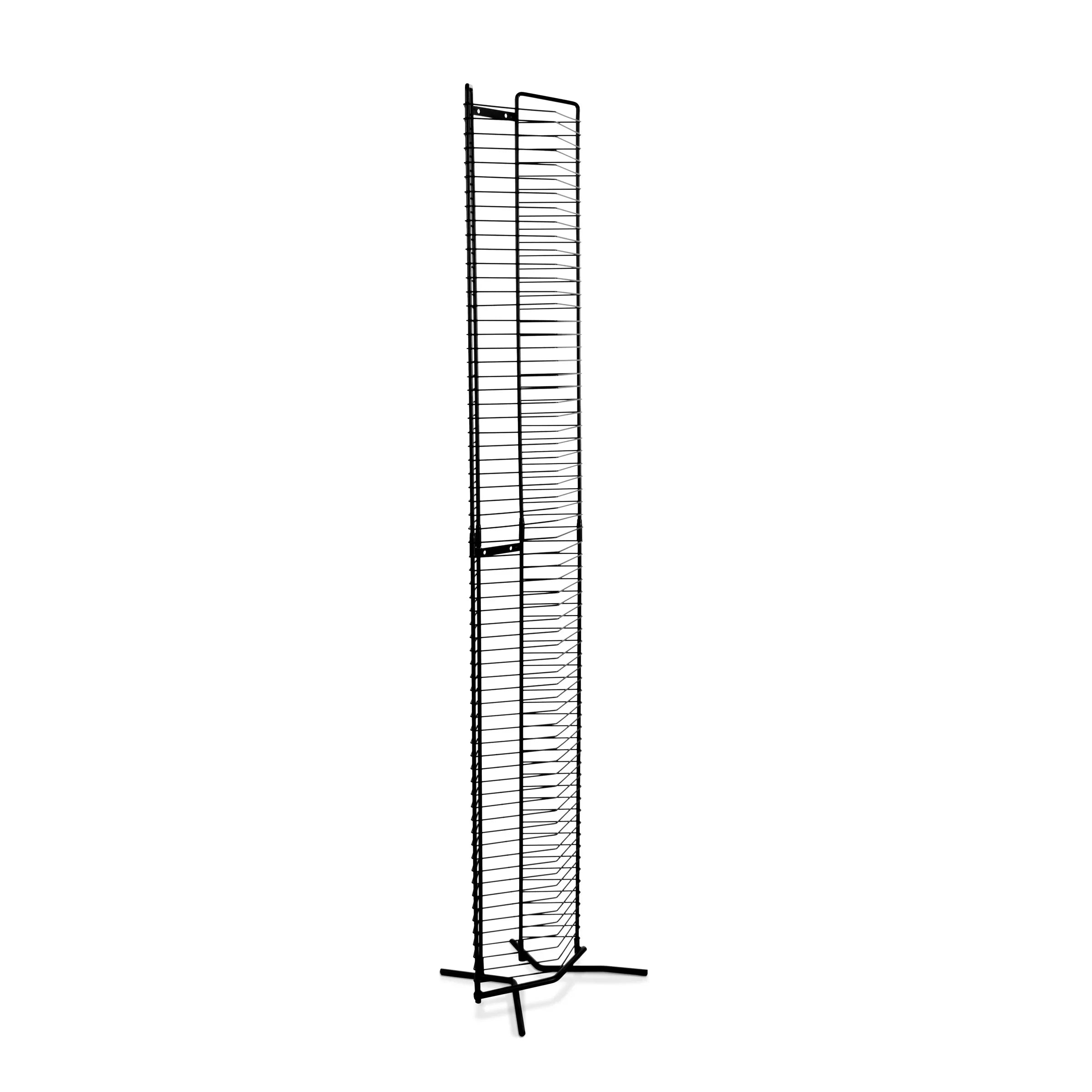 Atlantic Contemporary 65-Disc Onyx Heavy Guage Steel Media Storage Tower, Black