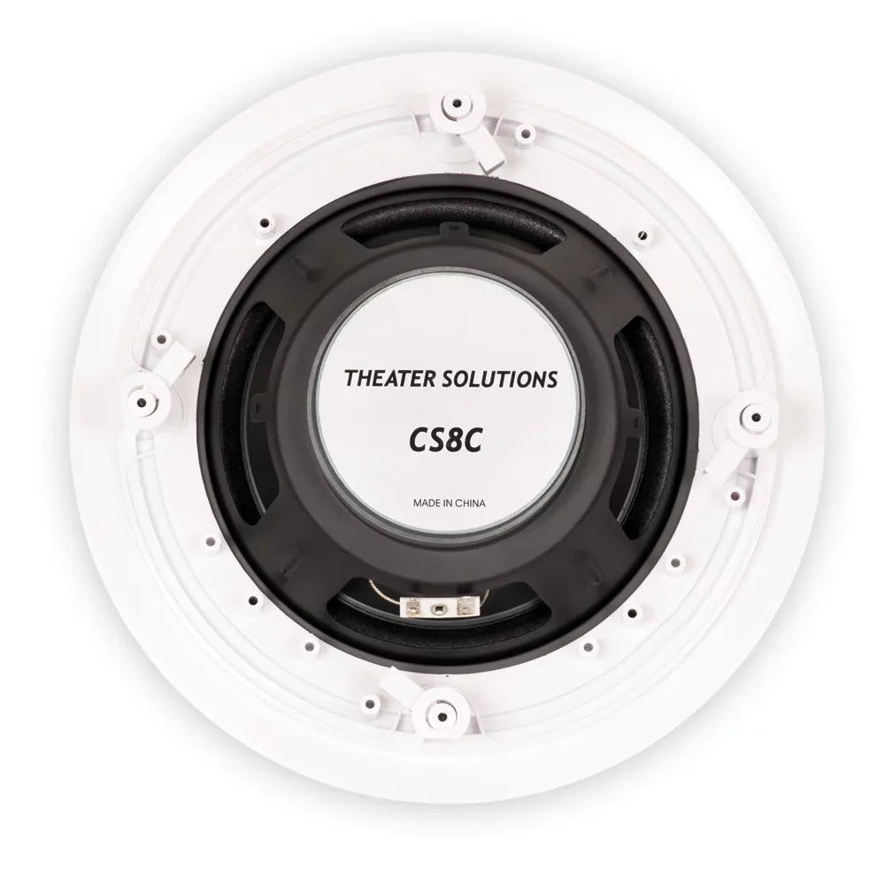 Theater Solutions CS8C In Ceiling 8" Speakers Surround Sound Home Theater 7 Pair Pack 7CS8C