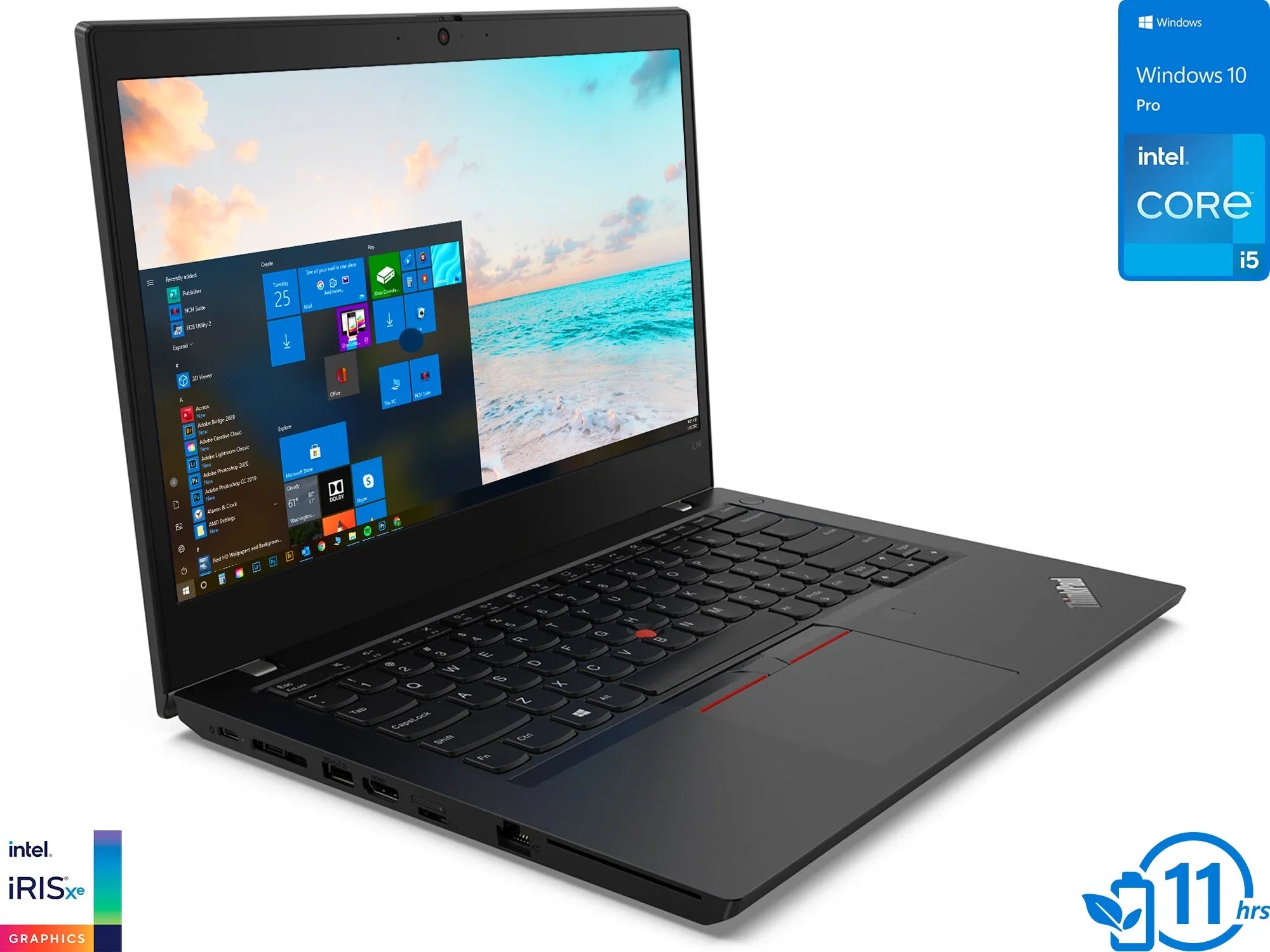 Lenovo ThinkPad L14 Gen 2 Laptop, 14"   Display, Intel Core i5-1135G7 Upto 4.2GHz, 32GB , 2TB NVMe , , Thunderbolt , DisplayPort via -C, Wi-Fi, Bluetooth, Windows 10 Pro