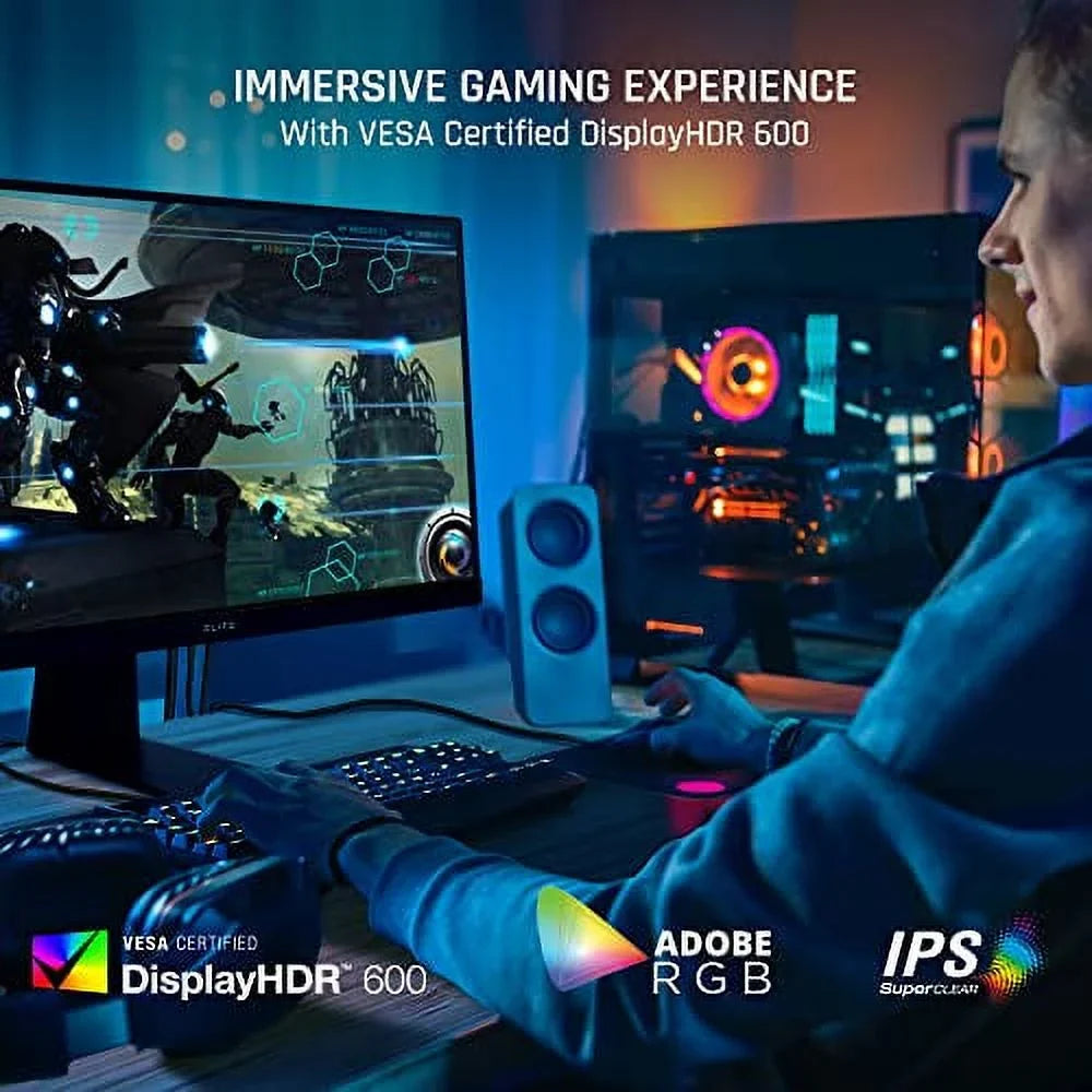 ViewSonic  XG320U 32 Inch 4K  1ms 150Hz Gaming Monitor with FreeSync Premium Pro,  600, , DisplayPort, , and Advanced Ergonomics for Esports , Black