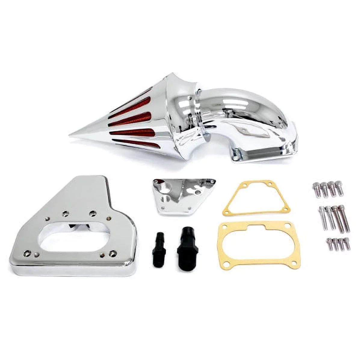 Krator Motorcycle Chrome Spike Air Cleaner Intake Filter Compatible with 2002-2009 Honda  1800 R/S/C/N/F