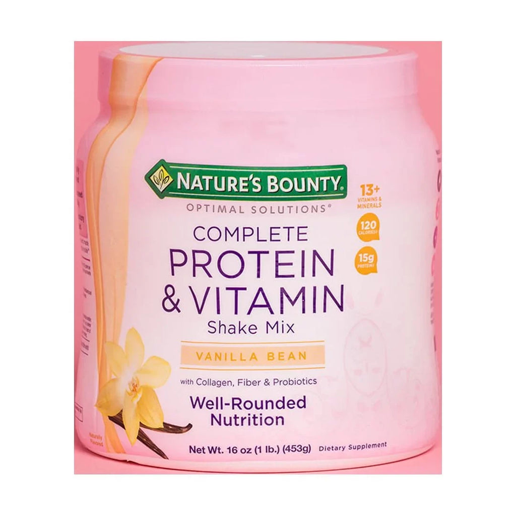 Nature's Bounty Optimal Solutions Protein Powder With Collagen, Vanilla, 1 Lb