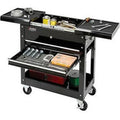 Global Industrial 27" 2-Drawer Tool Cart W/ Sliding Top, Black