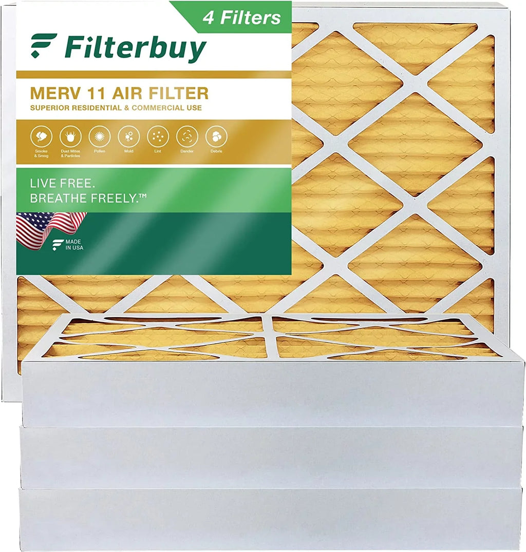Filterbuy 24x30x4  11 Pleated   Furnace Air Filters (4-Pack)