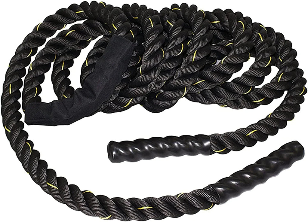 1.5" Diameter Poly Dacron 30FT Battle Rope Workout Fitness Core Exercise Strength Training Ropes Indoor Home