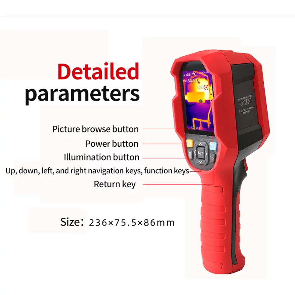 Daakro -T UTi260B Handheld Thermal Imager Camera  Infrared Thermometer Imaging