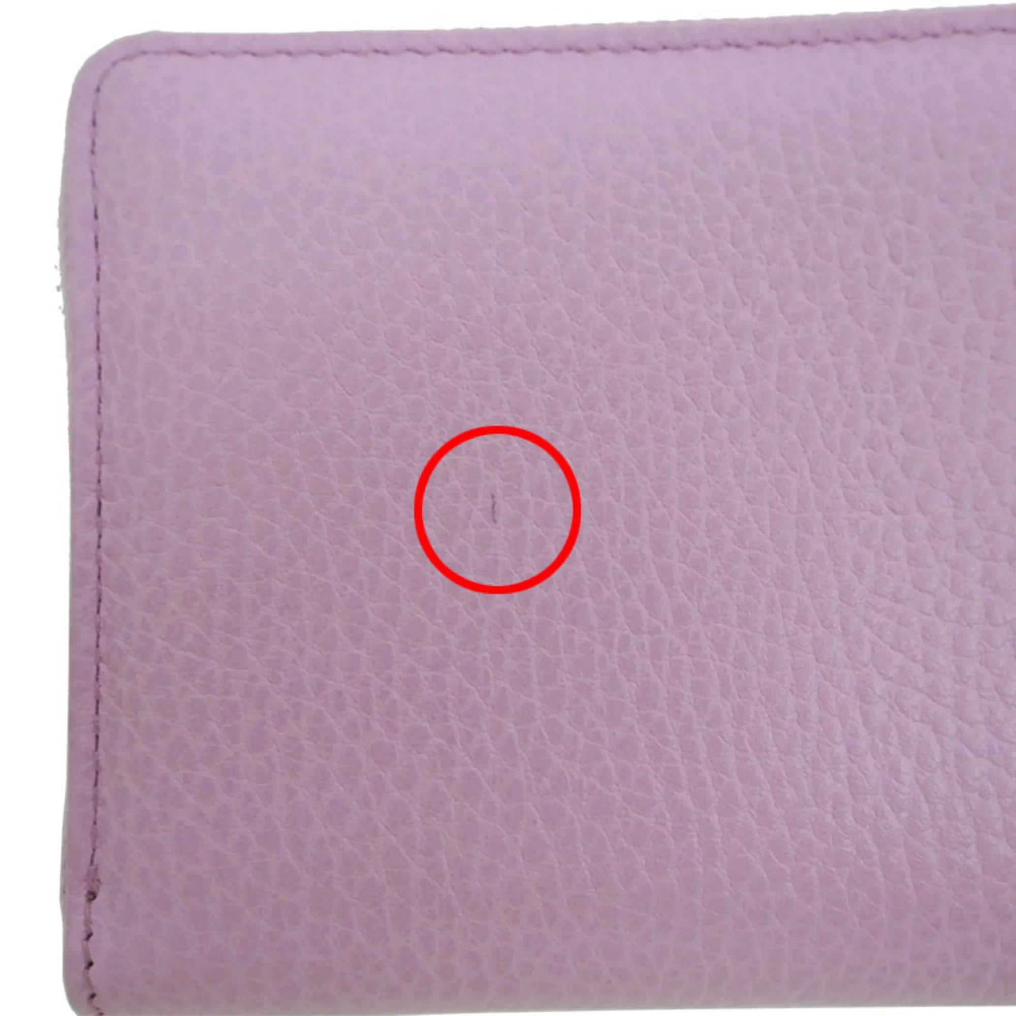 Pre-Owned  Gucci 499337  Marmont Bosco Zip Around Wallet Round Purse Light Pink Dog Boston Terrier (Like New)