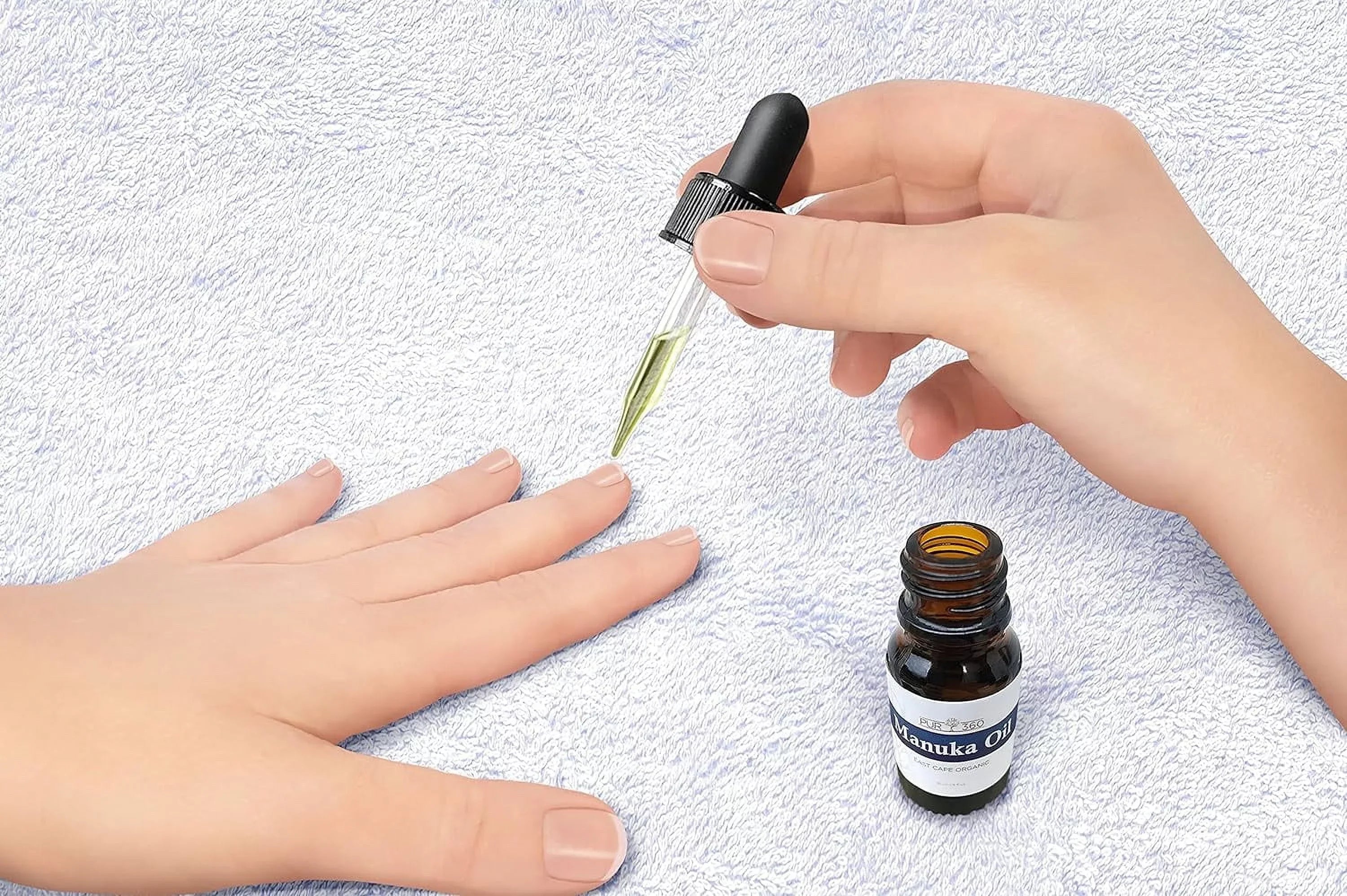 pur360 manuka oil, pure and organic, 33x more powerful than tea tree oil, best natural treatment for eczema, acne, cold sores, toenail fungus, foot fungus, irritated skin