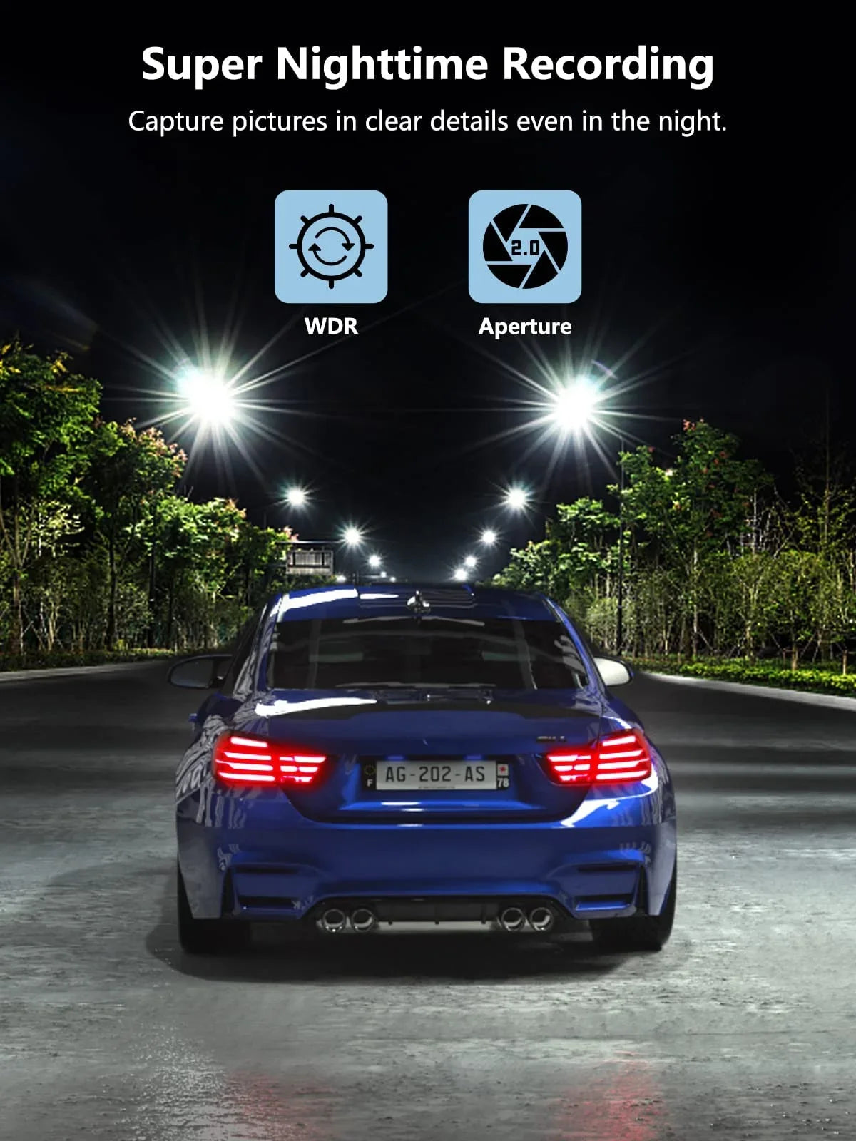 Dash Cam Front and Rear, Mini Dash Cam 1080P Full  with 32GB  Card, 2.45 inch  Screen, 2 Mounting Ways, Night Vision, , Accident Lock, Loop Recording, Parking Monitor Car,Motorcyle,Balls