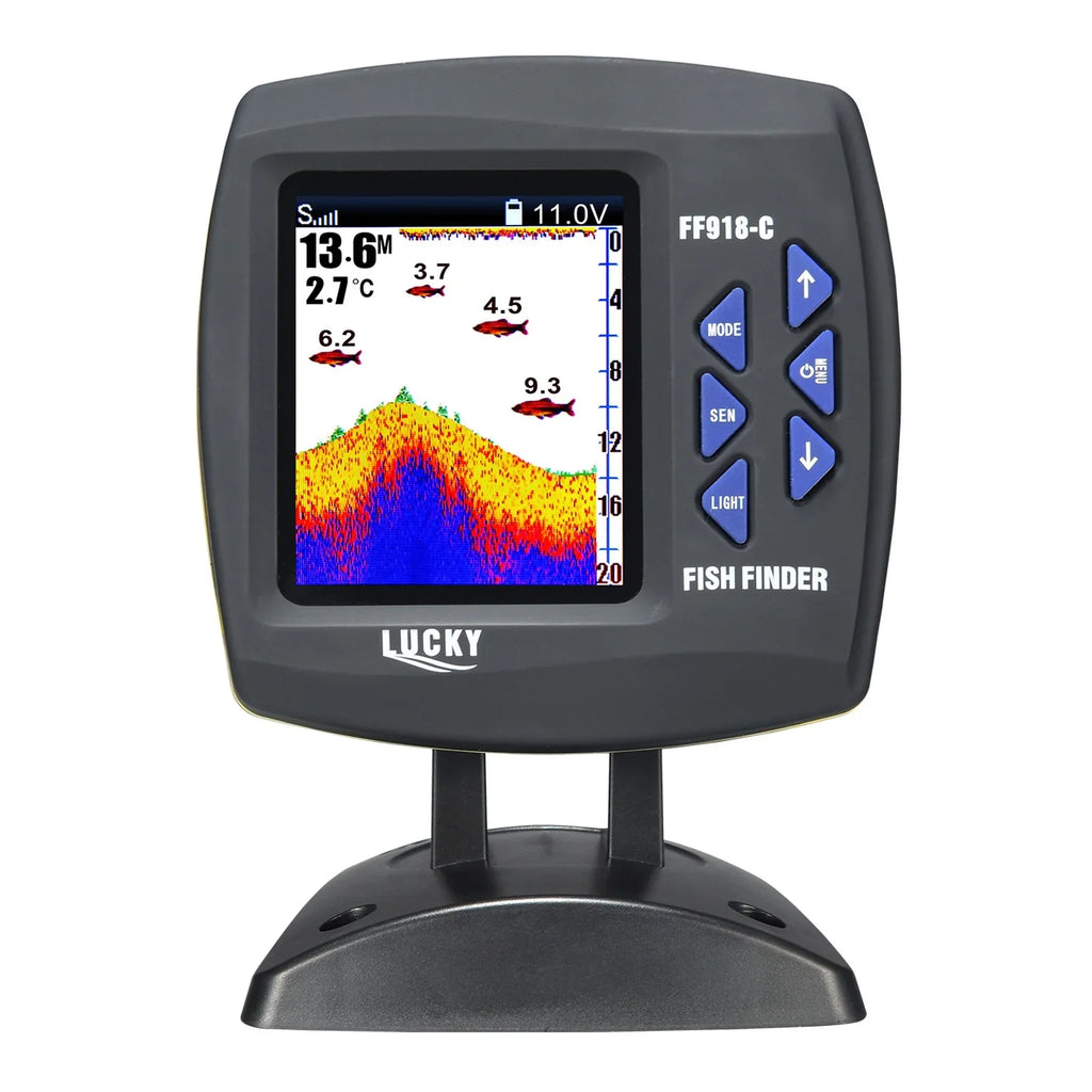 Tomshoo Fish Finder Wired Transducer Sensor Fishfinder 45 Degrees Underwater Fishing Portable Fish Finder Waterproof Underwater Monitor  Fish Locator Boat Fishfinder Fish Detector