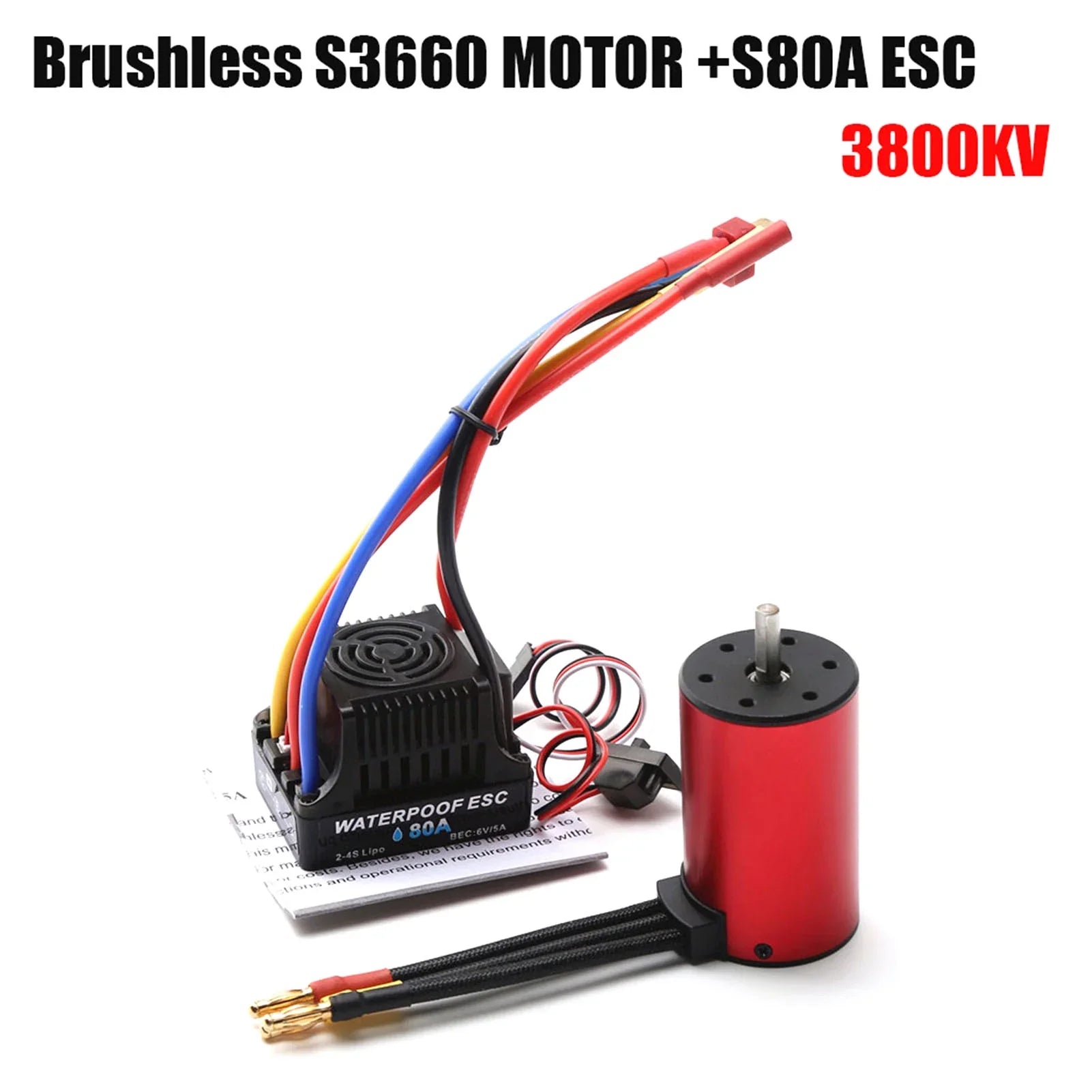 Pristin ,3800KV Motor Car S3660 1/8/ 1/10 Waterproof Motor  Speed Waterproof   Combo Set 1/14 car Combo Set 1/8/ Motor 1/14 Car Motor 1/14 Motor  Combo
