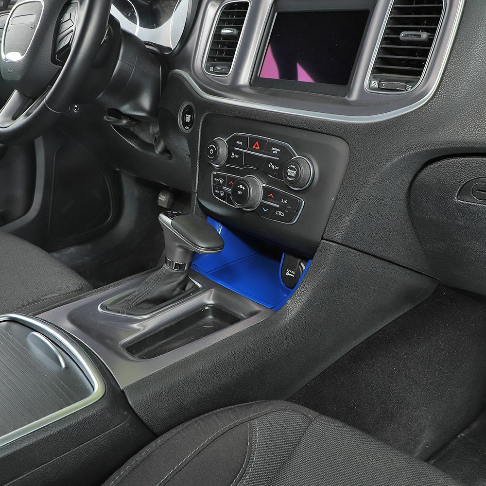 Teledu Blue  Center Console Gear Shift Storage Trim Panel