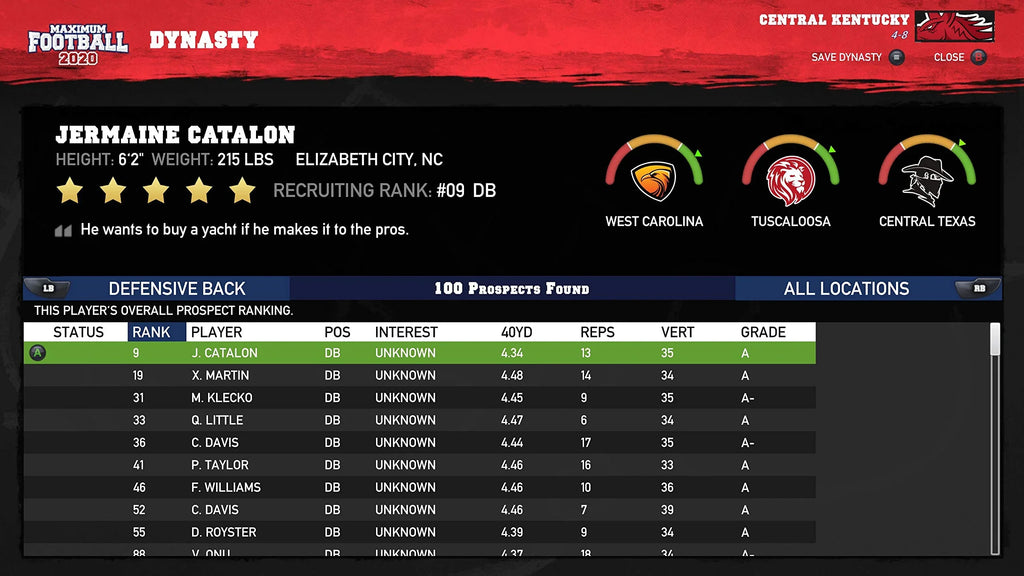Doug Flutie's Maximum Football 2020 for PlayStation 4