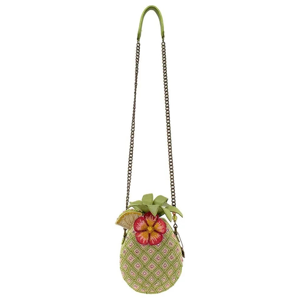 Mary Frances Pineapple Island Beaded Crossbody Novelty Handbag Bag Multi New
