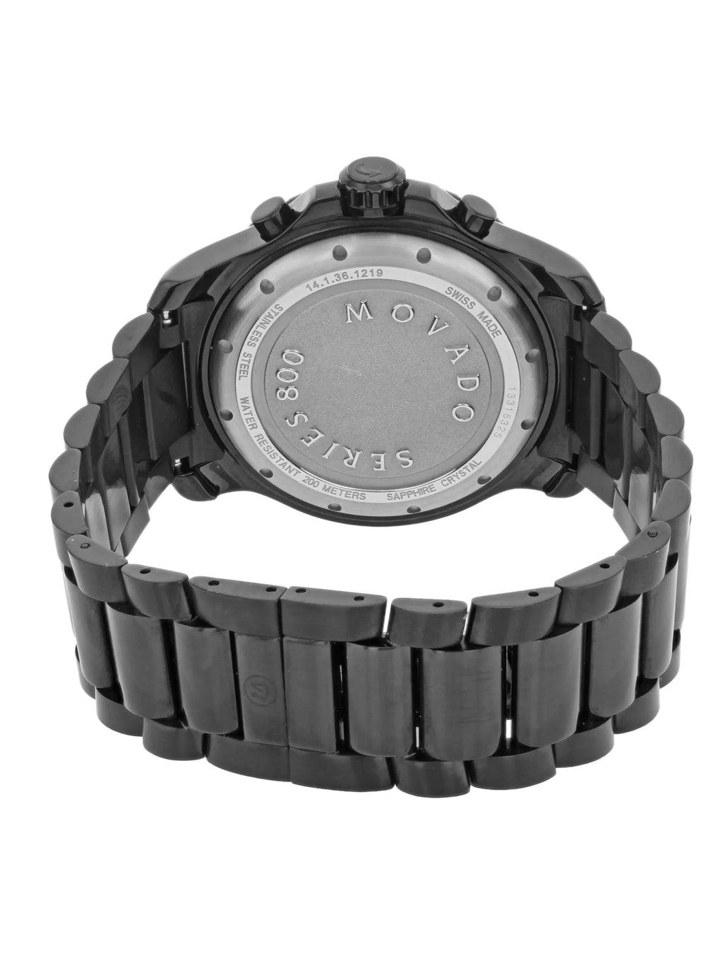Pre-Owned Movado Series 800 Black  Coated Steel Quartz Watch 2600119 (Good)