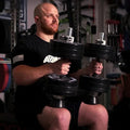 Loadable Dumbbell Cushions padded protection for weightlifting strength gain in gym or at home