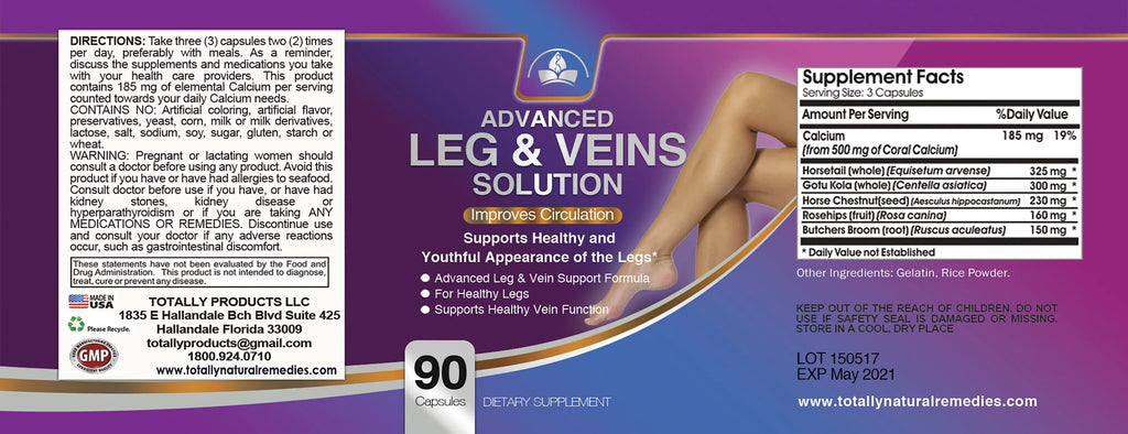 Circulation & Vein Solution for Healthy Legs (90 Capsules)