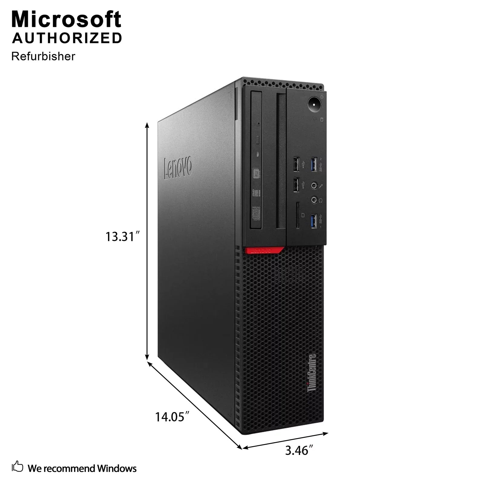 Lenovo ThinkCentre M800  High Performance Desktop Computer, Intel Quad Core i5-6400 up to 3.3GHz, 8G DDR4, 512G , , WiFi, , 4K Support, , , Win10 Pro 64 En/Sp/Fr Used Grade A