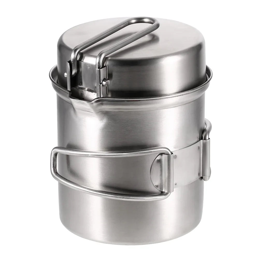 Lixada Camping Stove Combo Cooking Pot Set Wood Burning Backpacking Fishing Hiking Portable