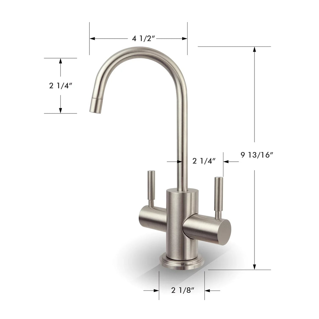 Westbrook 2-Handle Instant Hot and Cold Reverse Osmosis Drinking Water Dispenser Faucet in Brushed Nickel